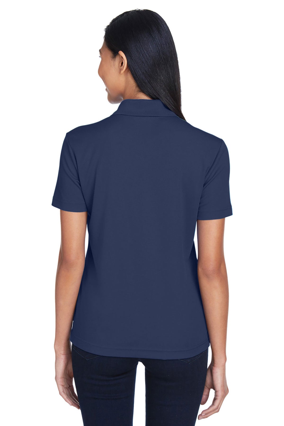 CORE365 Ladies Origin Performance Piqué Custom Polos with Pocket, Classic Navy