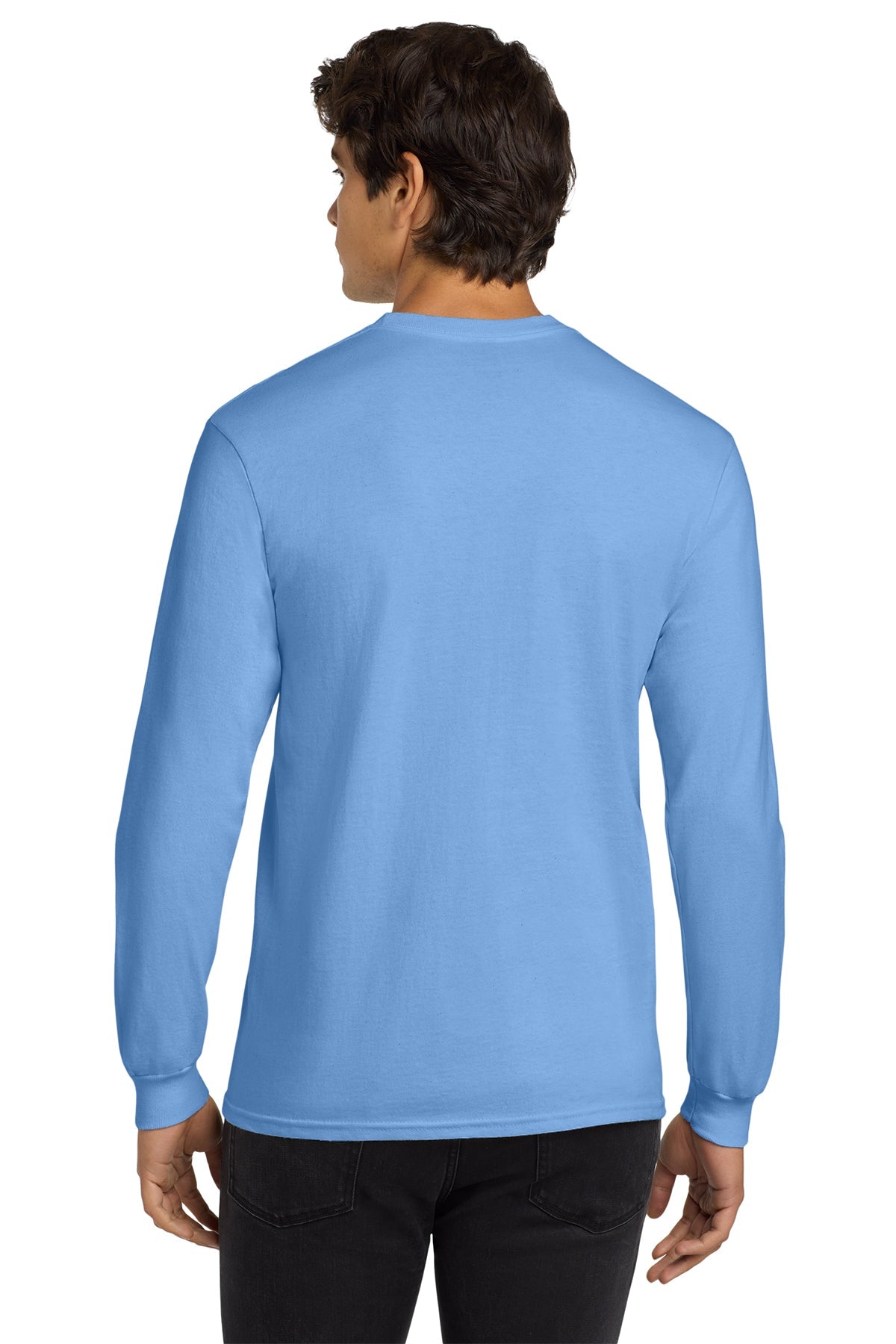 gildan ultra cotton long sleeve t shirt g2400 carolina blue