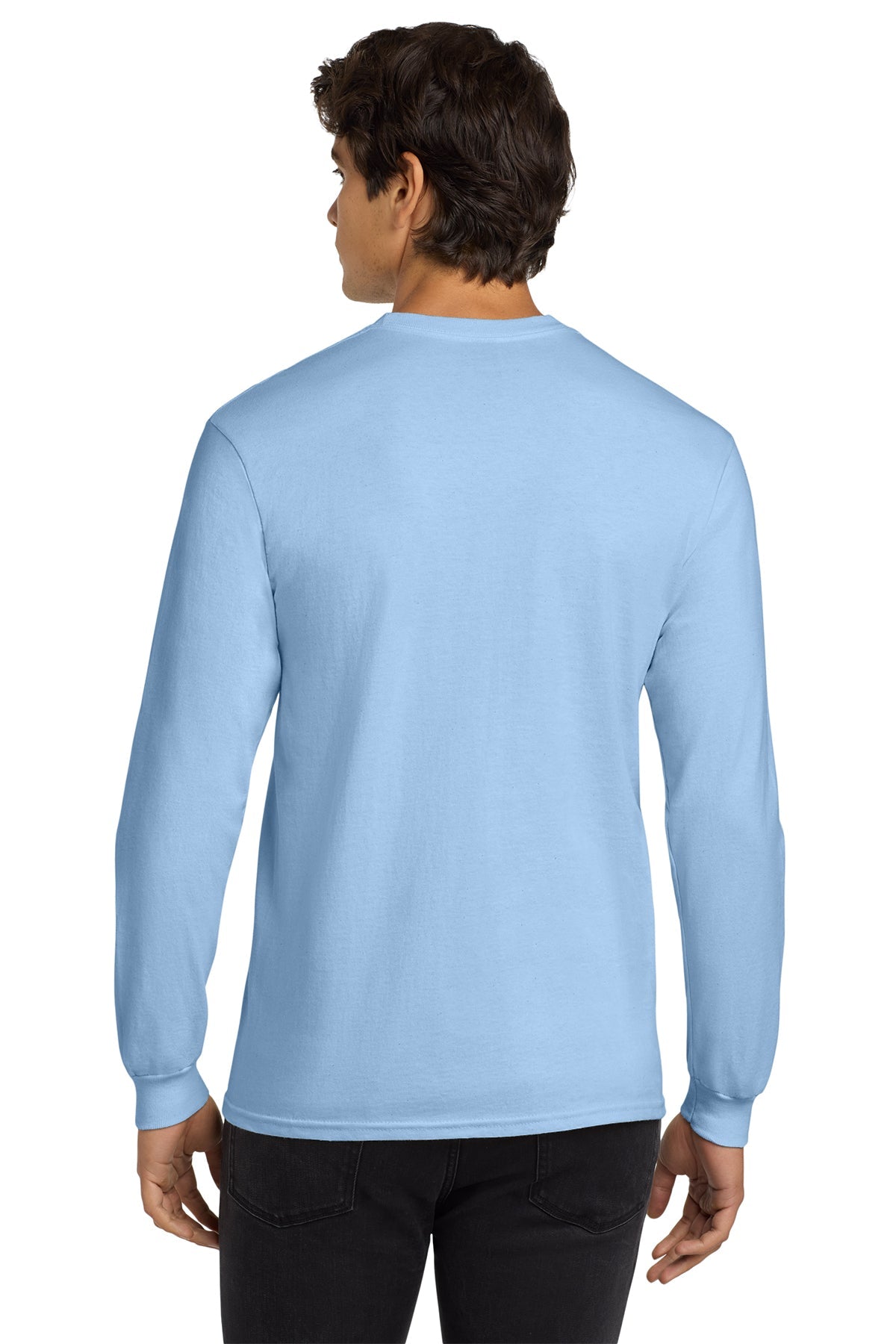 gildan ultra cotton long sleeve t shirt g2400 light blue