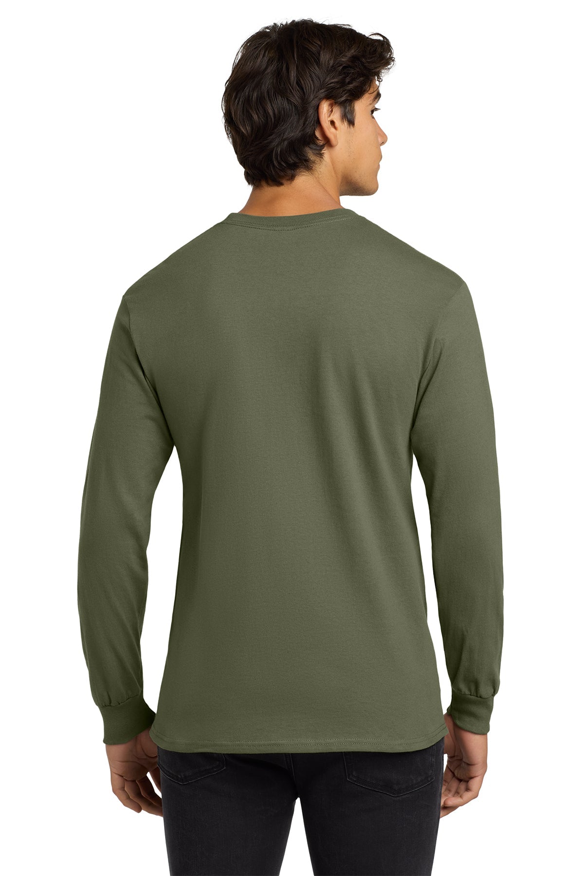 gildan ultra cotton long sleeve t shirt g2400 military green