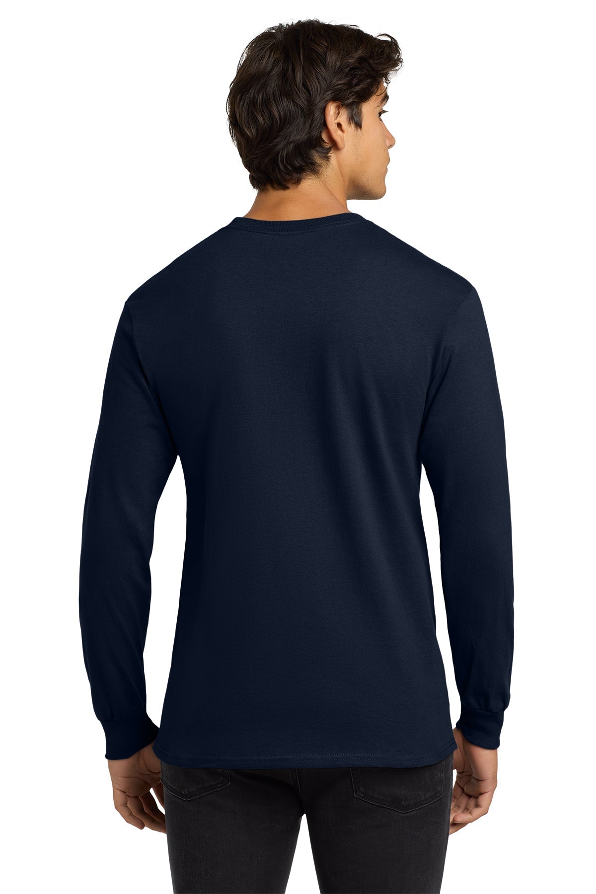 gildan ultra cotton long sleeve t shirt g2400 navy