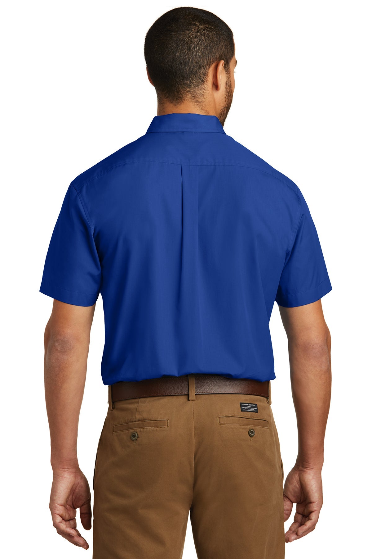 Port Authority Short Sleeve Carefree Custom Poplin Shirts, True Royal [Mechanical Solutions]