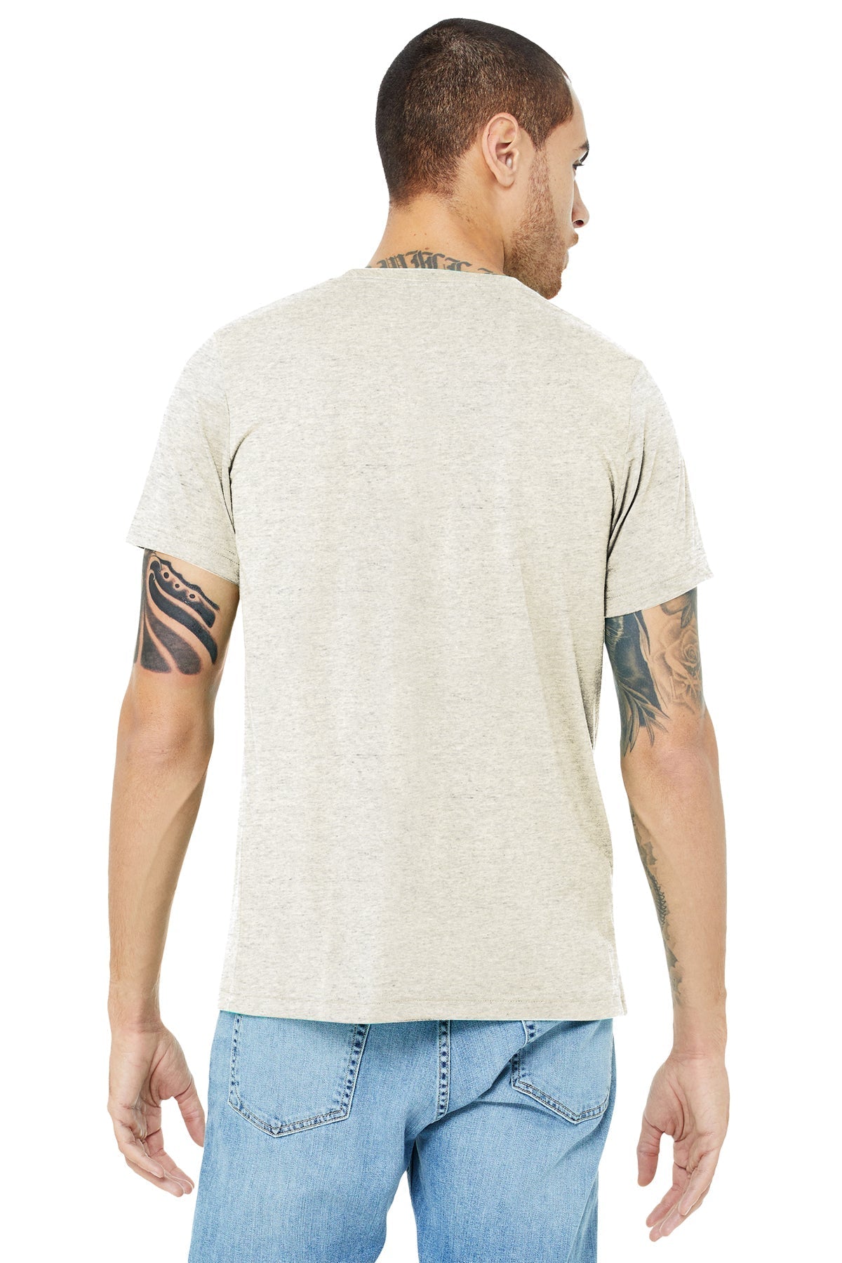 bella + canvas unisex triblend short sleeve t-shirt 3413c oatmeal triblend