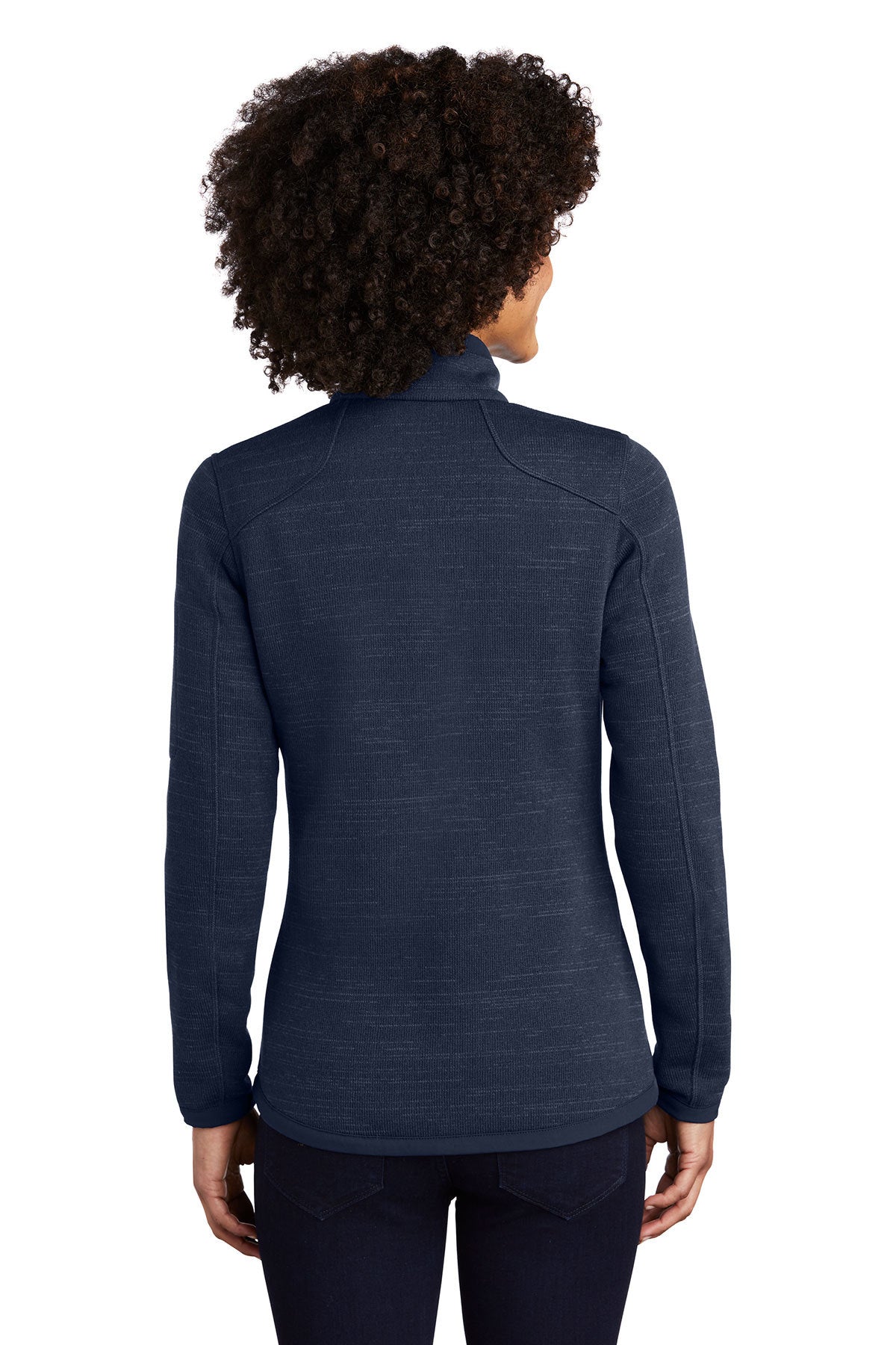 Eddie Bauer Ladies Custom Sweater Fleece Jackets, River Blue Navy Heather [Real8 Group]