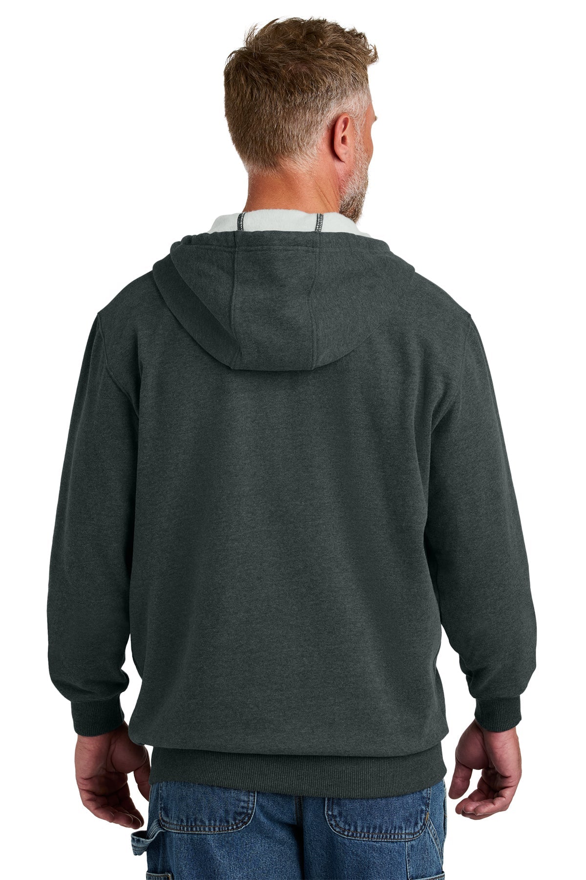 CornerStone Tough Fleece Custom Full-Zip Hoodies, Charcoal Heather [Mechanical Solutions]