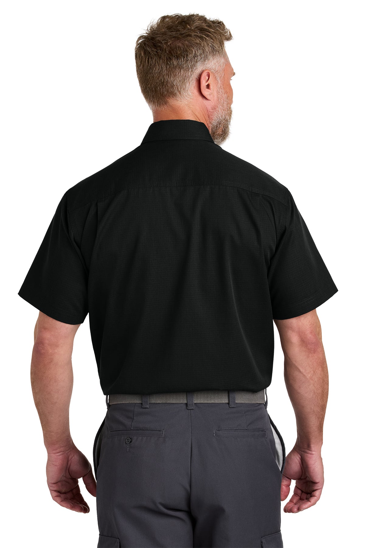 CornerStone Short Sleeve Select Ripstop Custom Shirts, Black