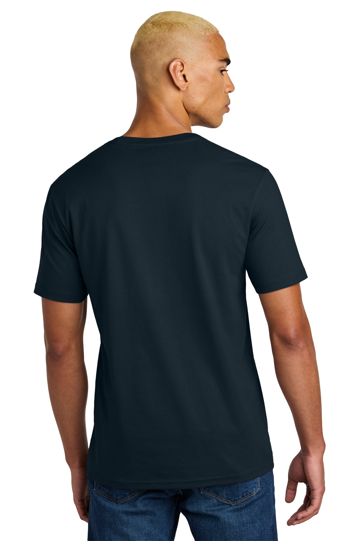 District Perfect Weight Icon Custom Tees, New Navy
