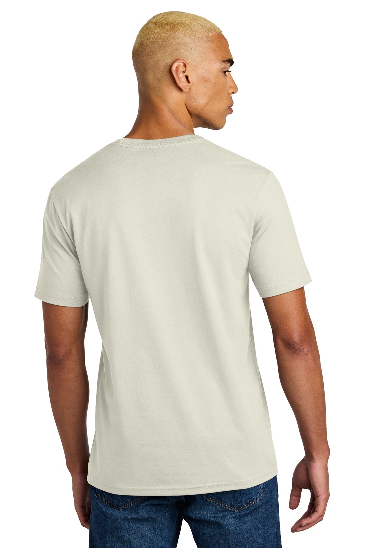 District Perfect Weight Icon Custom Tees, White Onyx