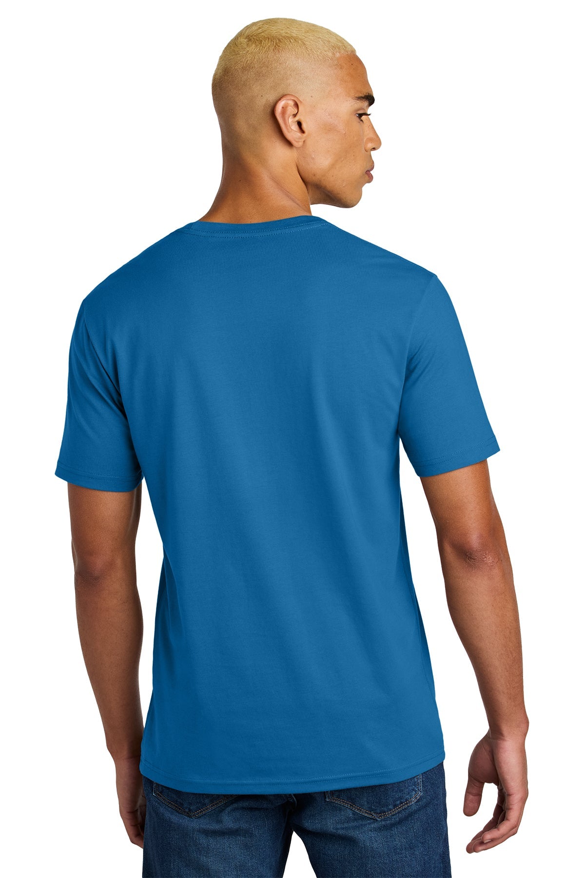 District Perfect Weight Icon Custom Tees, Bright Blue