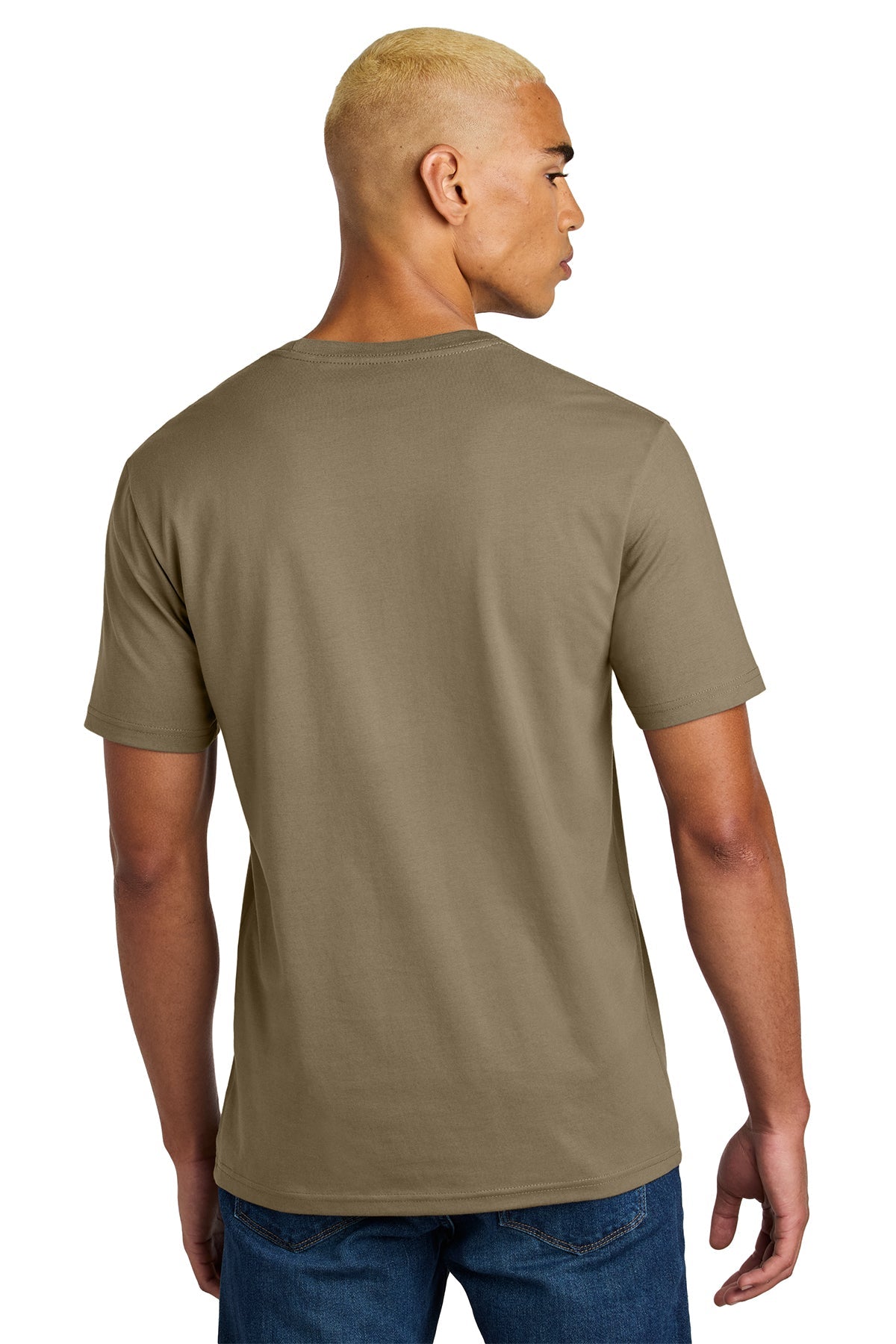 District Perfect Weight Icon Custom Tees, Dune