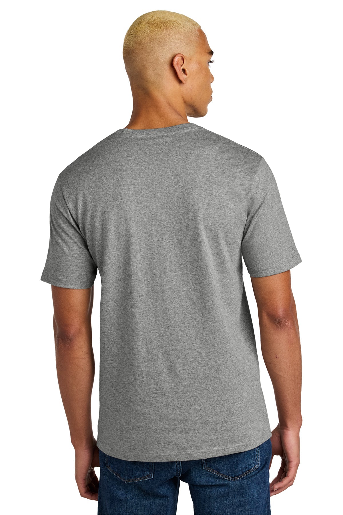 District Perfect Weight Icon Custom Tees, Heathered Steel
