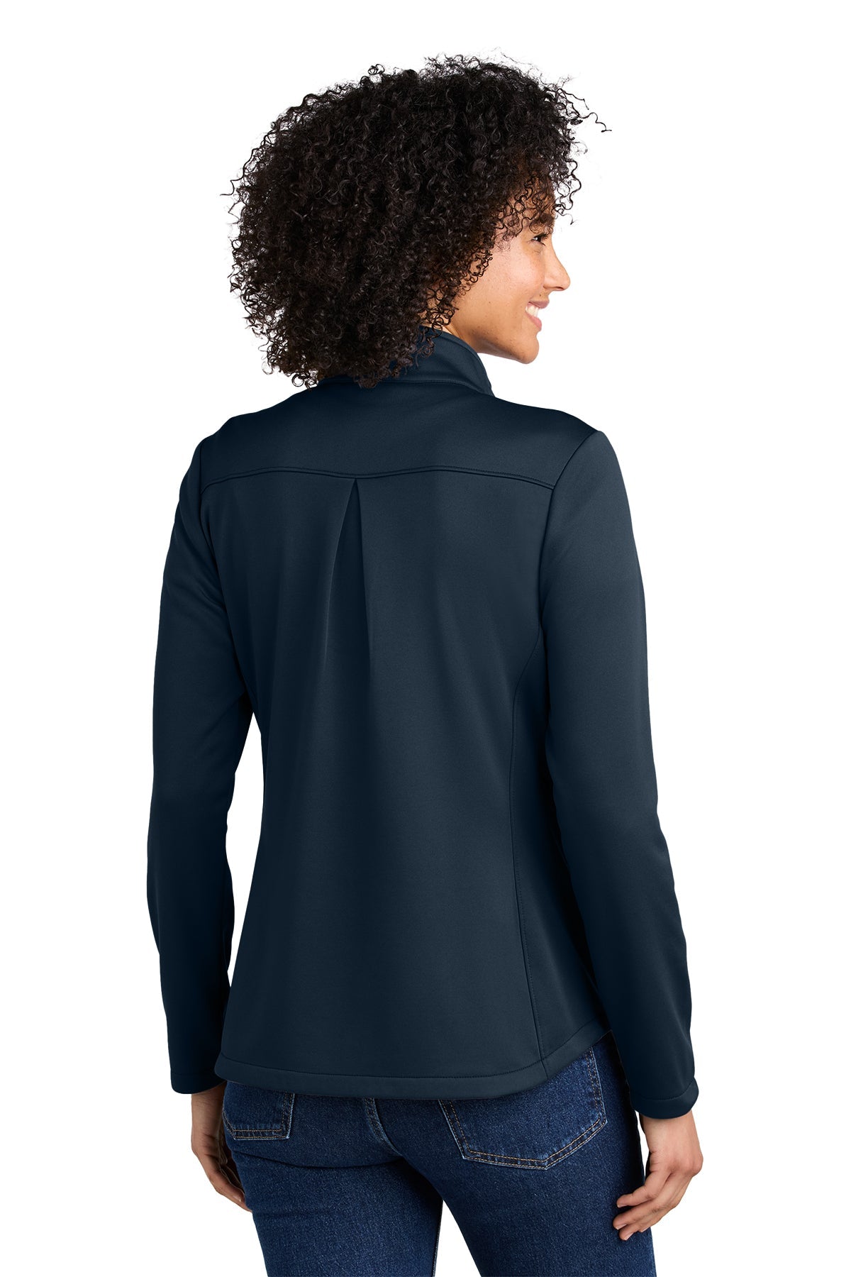 Eddie Bauer Womens Smooth Mid Layer Fleece Custom 1/2-Zips, River Blue Navy