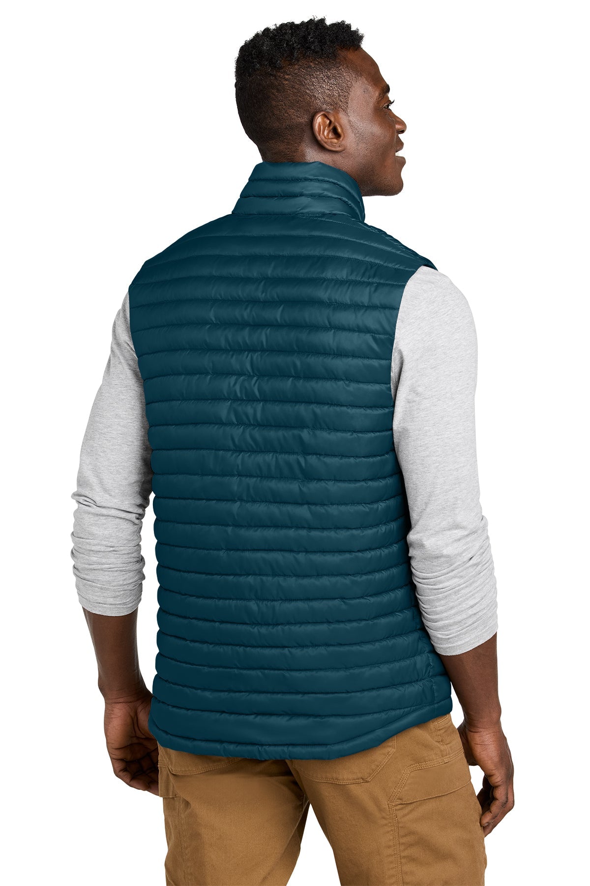 Eddie Bauer Packable Quilted Custom Vests, Adriatic Blue [Dunbar]