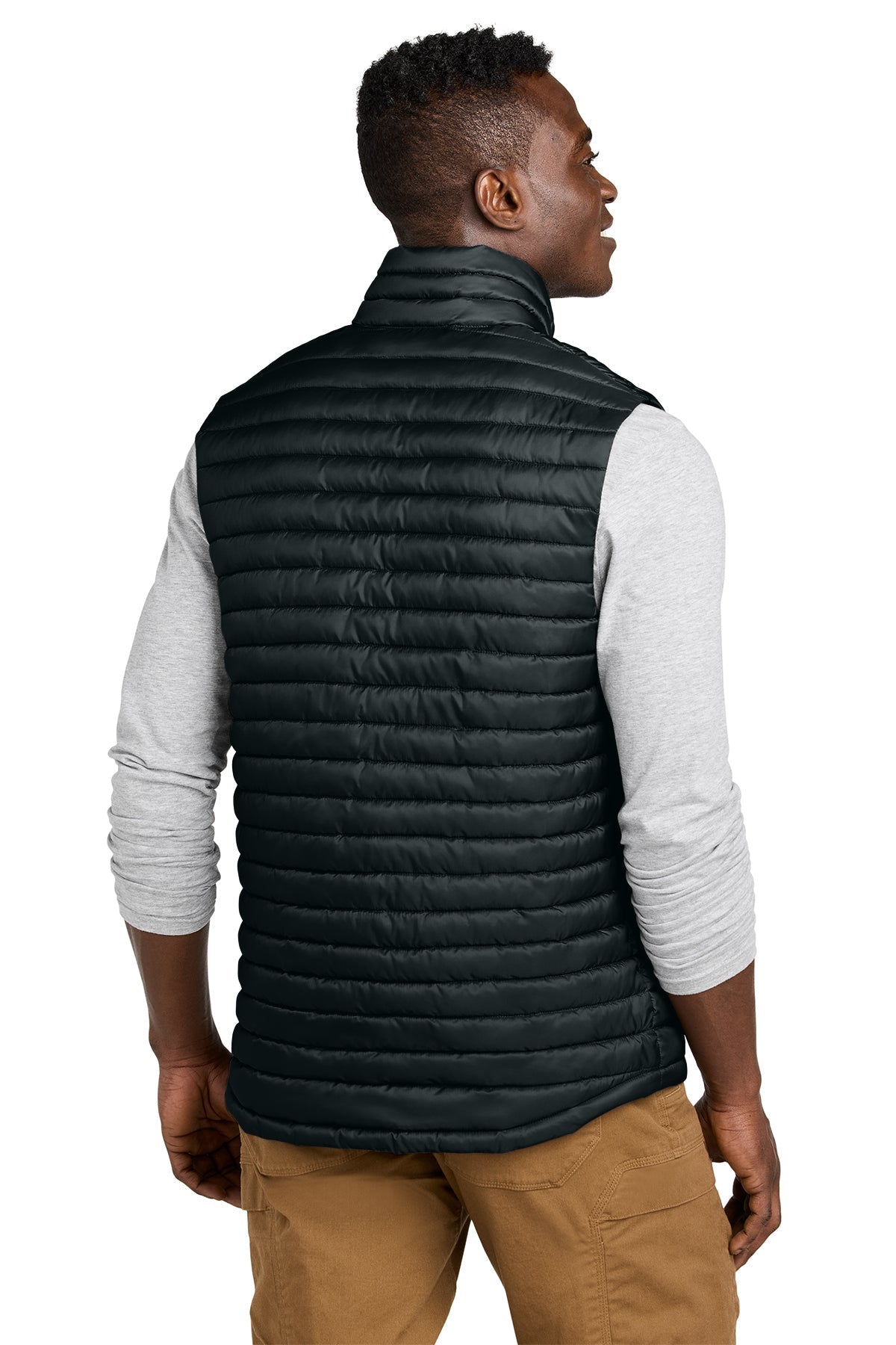 Eddie Bauer Packable Quilted Custom Vests, Black [Glazing Solutions]