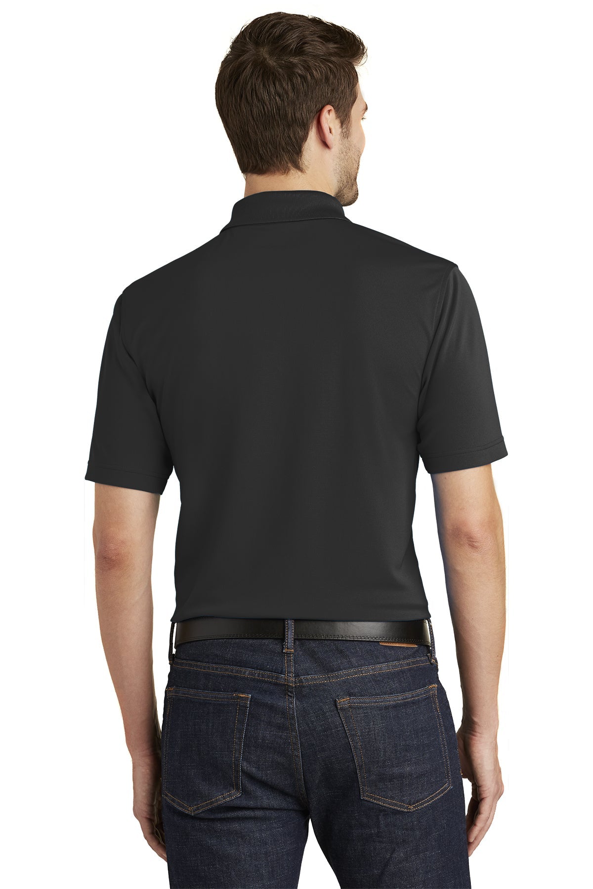 Port Authority Dry Zone UV Micro-Mesh Custom Polos, Deep Black [CommStar Credit Union]