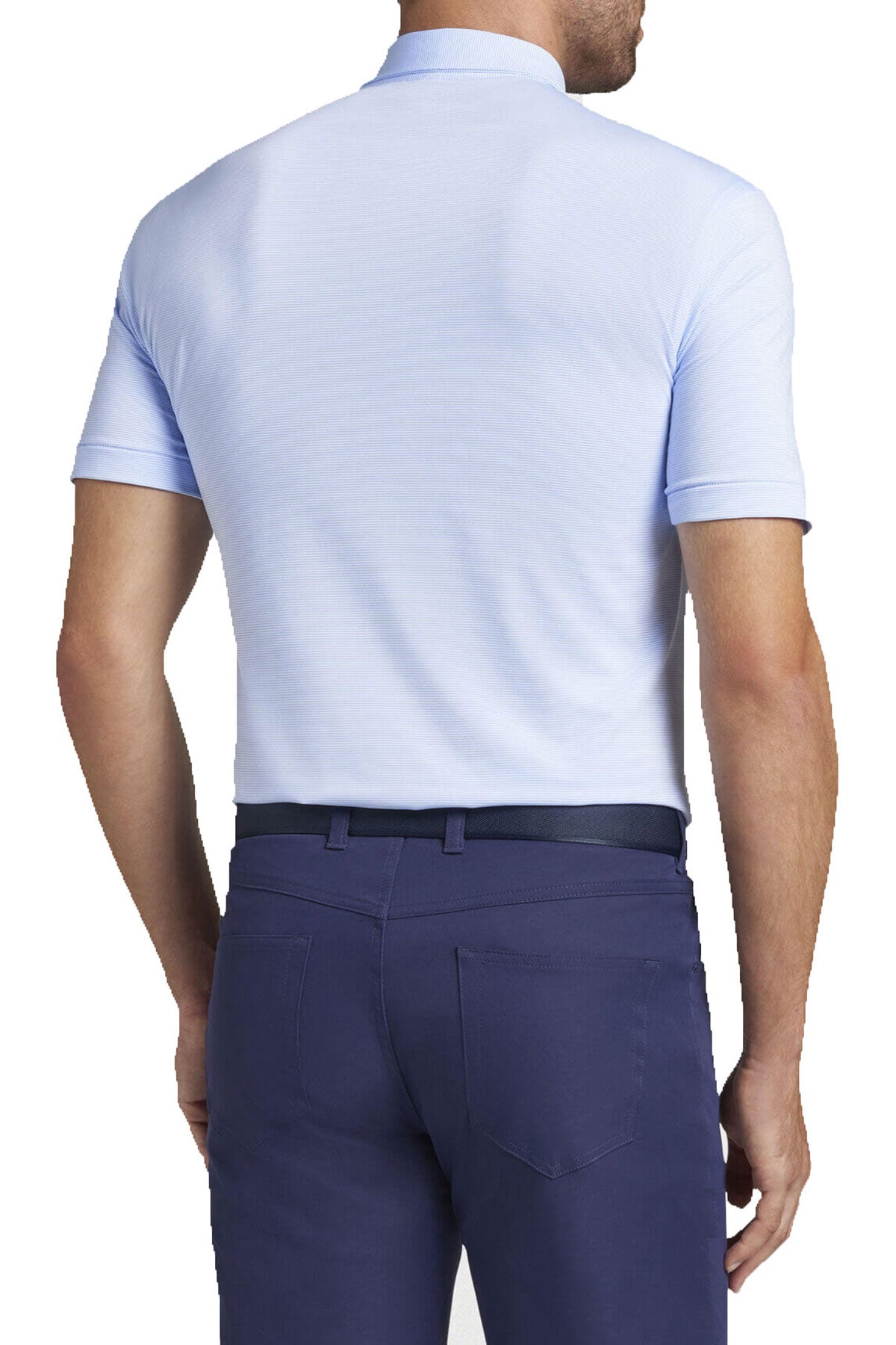 Peter Millar Jubilee Stripe Custom Polos, Cottage Blue