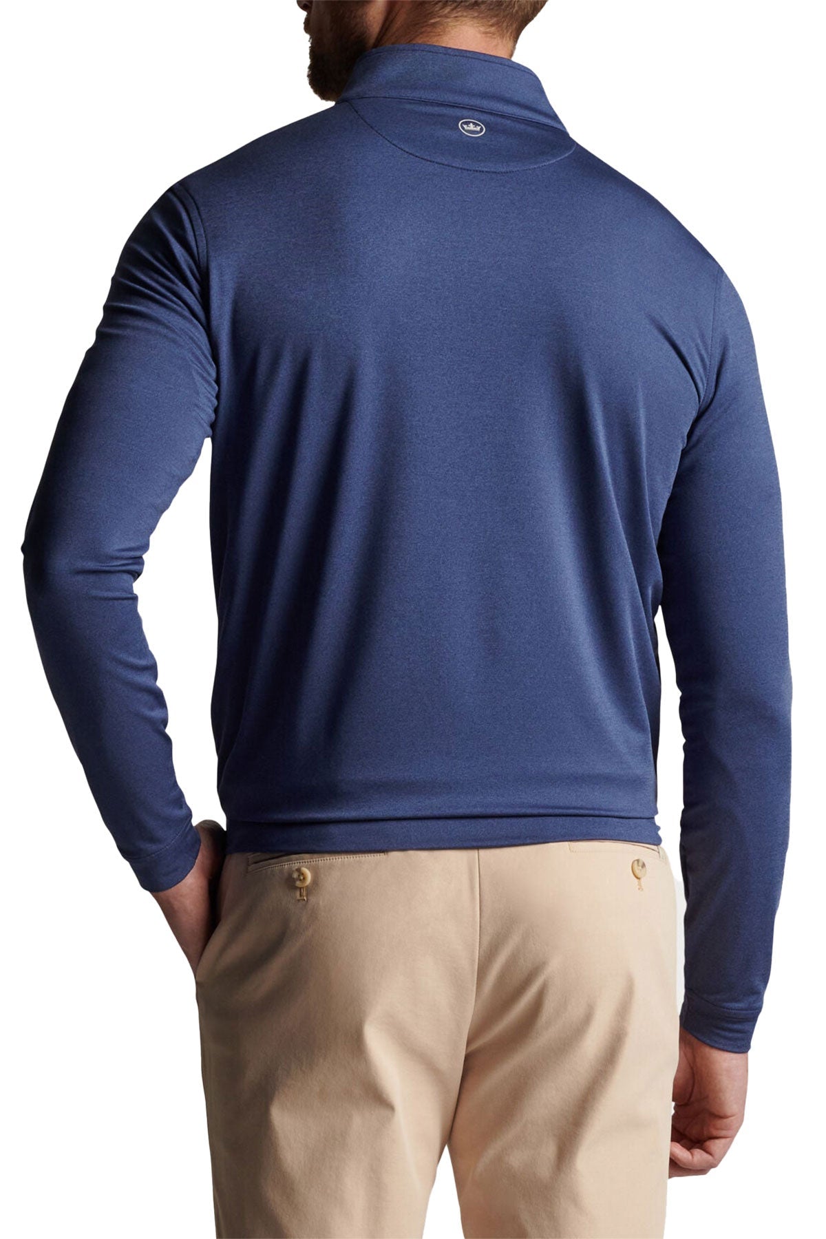 Peter Millar Perth Melange Custom Quarter Zips, Navy [Launch]