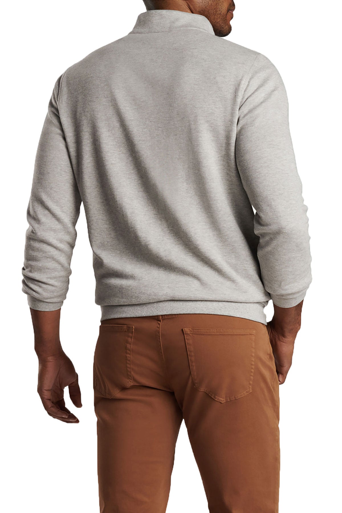 Peter Millar Crown Comfort Custom Quarter Zips, Light Grey