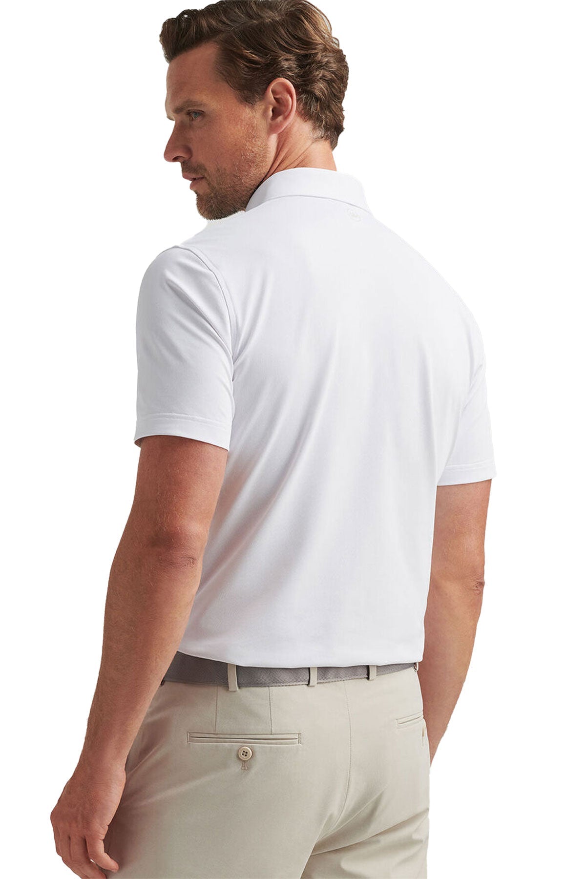 Peter Millar Soul Performance Mesh Custom Polos, White [Aquarian]