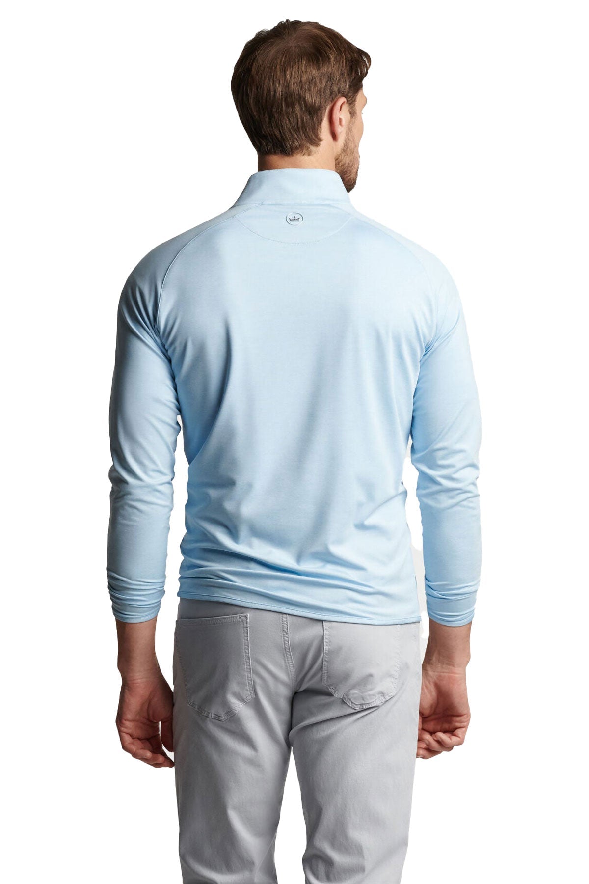 Peter Millar Stealth Performance Custom Quarter Zips, Blue Frost
