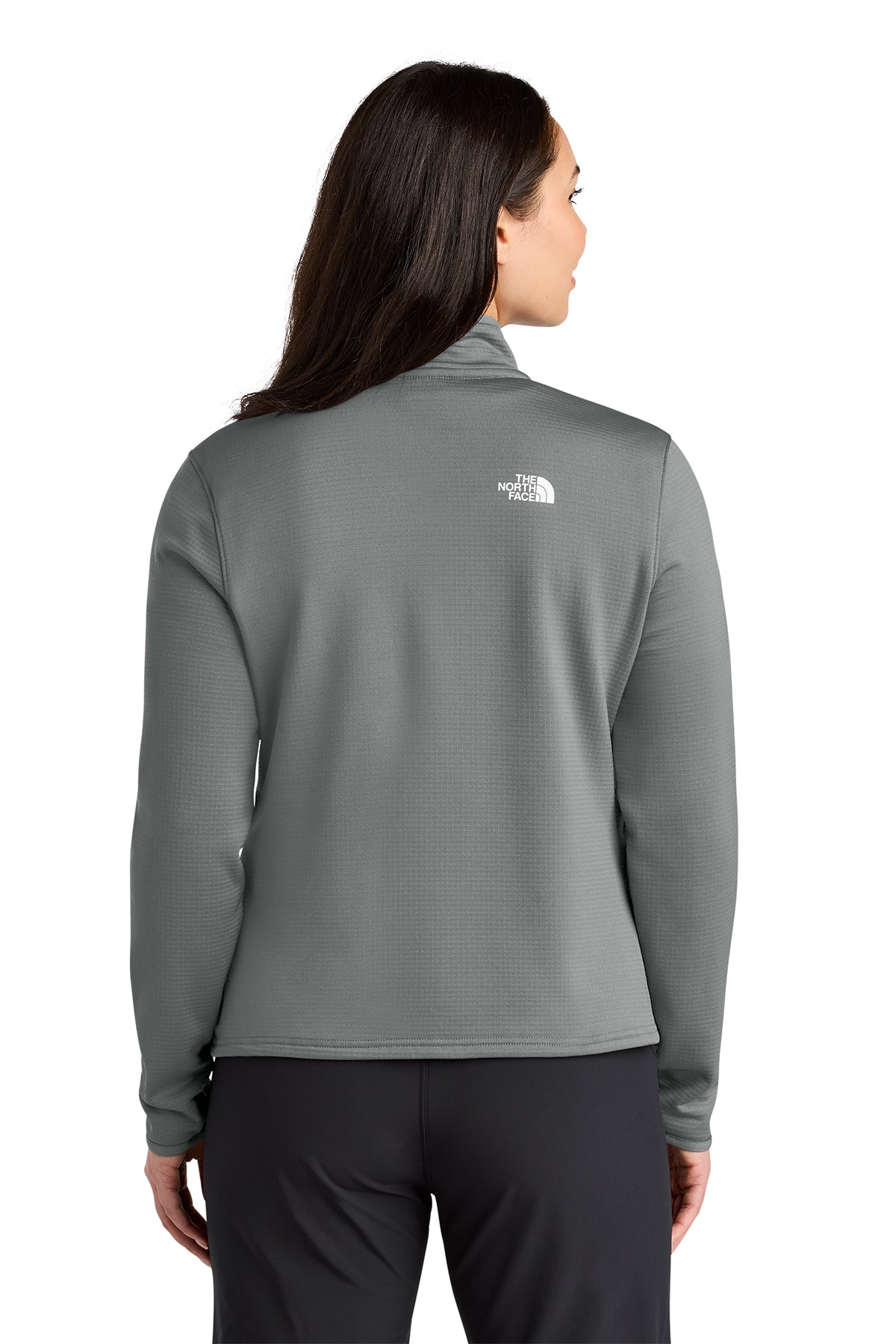 The North Face Womens Aim 1/4-Zip Custom Fleeces, Smoked Pearl Grey