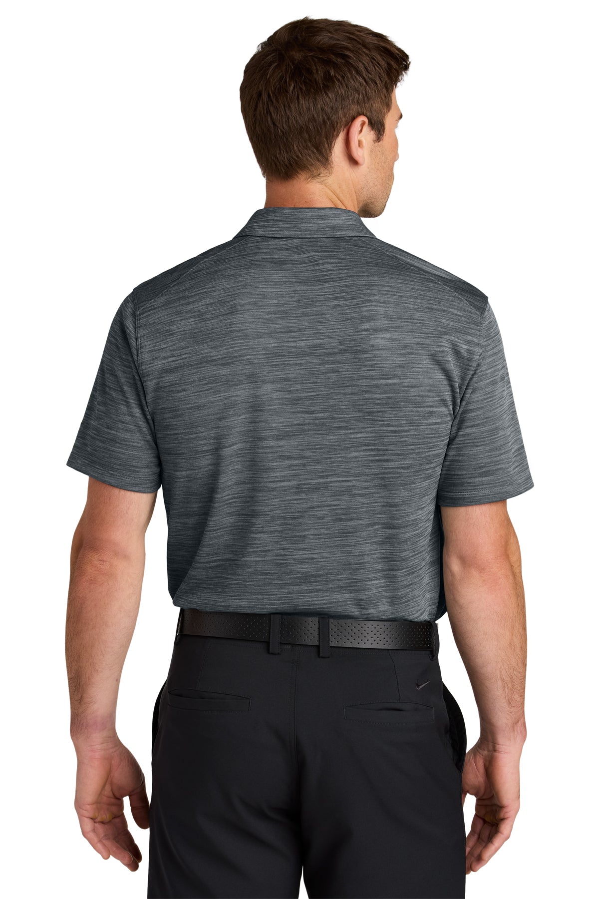 Nike Dri-FIT Striated Custom Polos, Dark Grey [Launch]