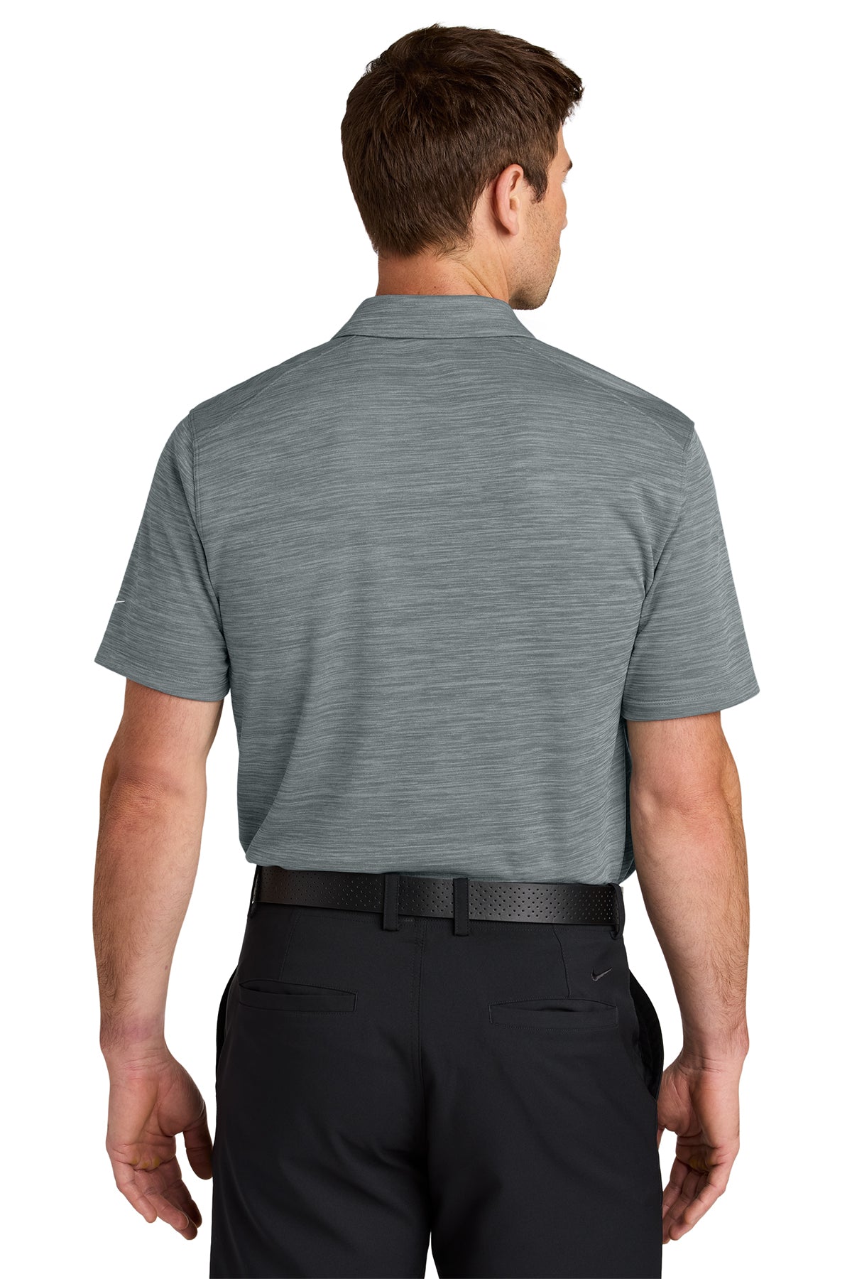 Nike Dri-FIT Striated Custom Polos, Cool Grey