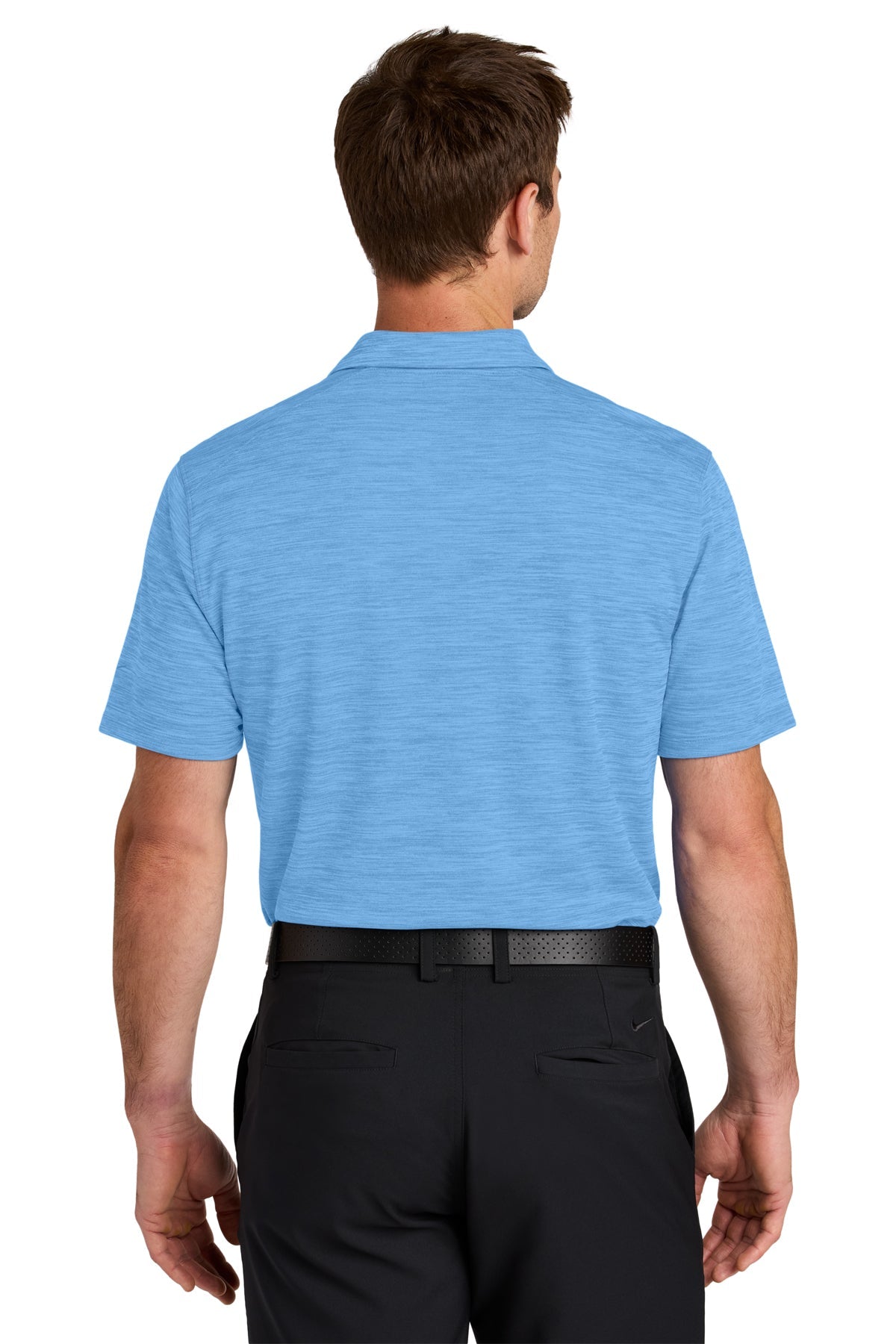 Nike Dri-FIT Striated Custom Polos, University Blue