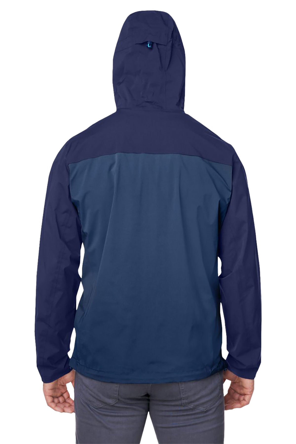 Vineyard Vines Custom Mens On-The-Go Packable Rain Shell, Blue Blazer