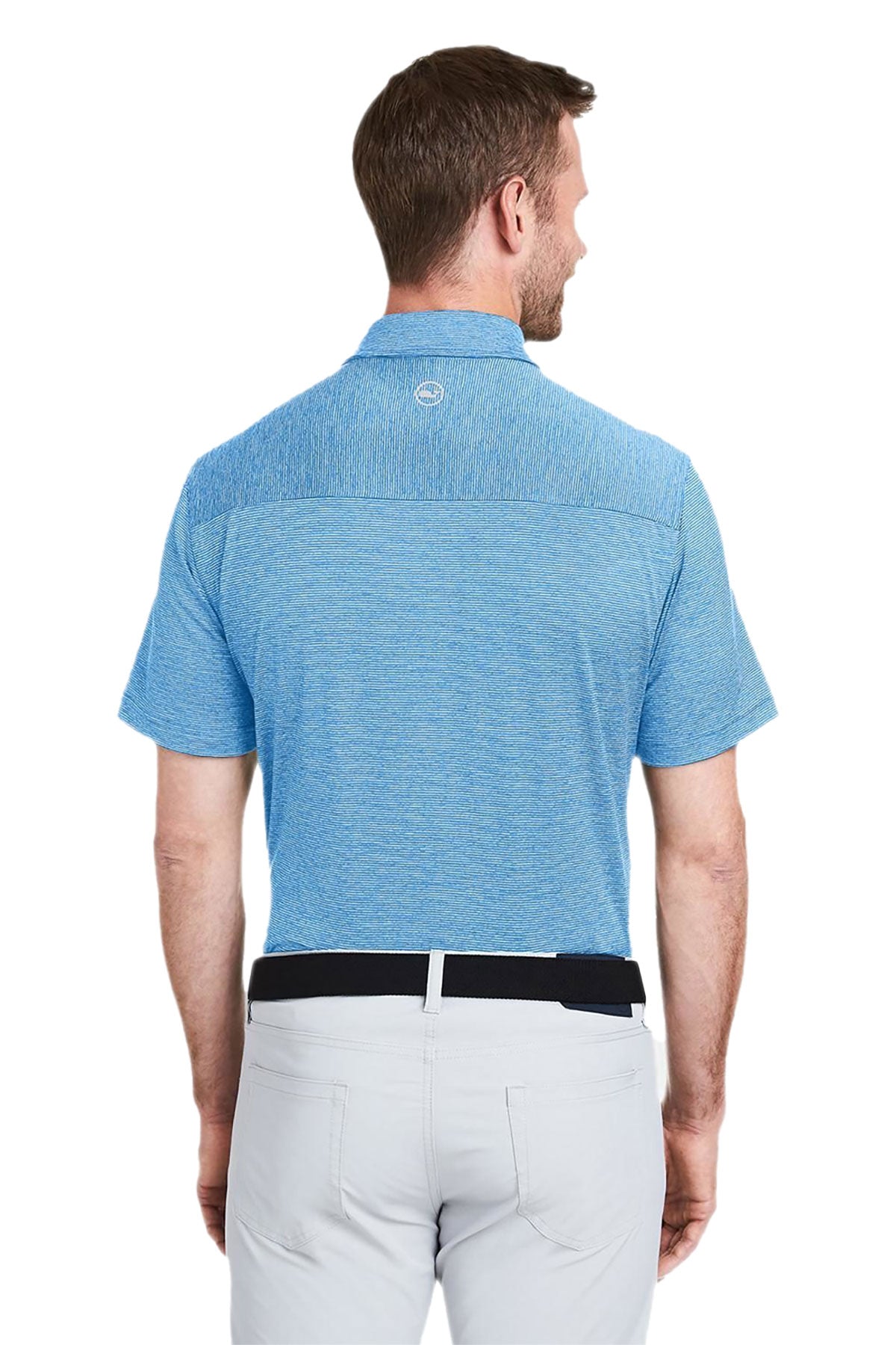 Vineyard Vines Custom Mens Destin Stripe Sankaty Short-Sleeve Polos, Ocean Breeze