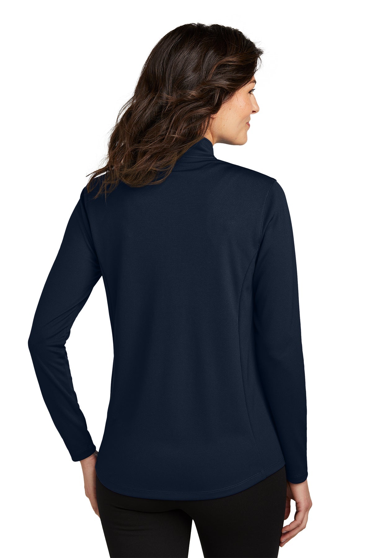 Port Authority Ladies Dry Zone UV Micro-Mesh Custom 1/4-Zips, River Blue Navy