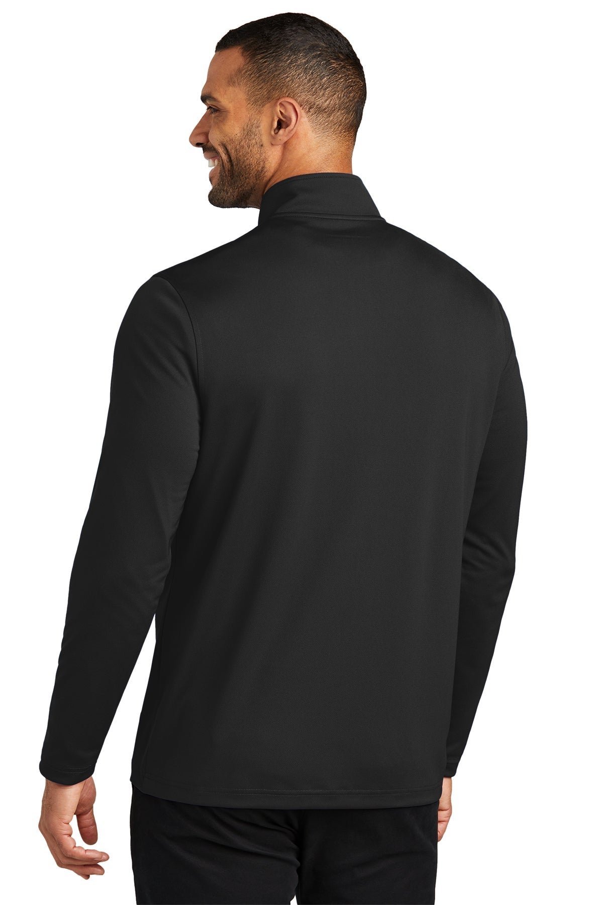Port Authority Dry Zone UV Micro-Mesh Customized 1/4-Zips, Deep Black [Bolyard Lumber and Design]