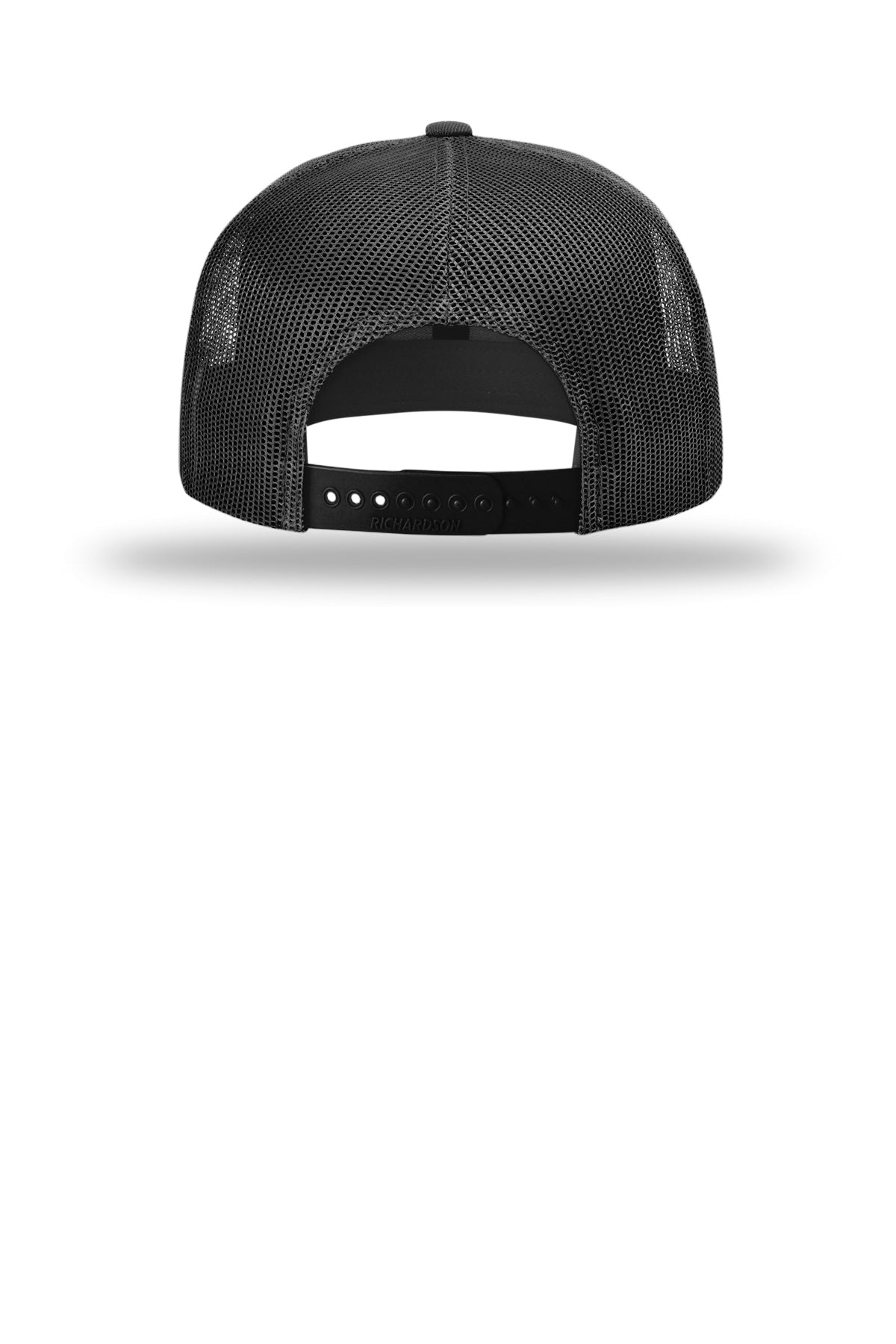 Richardson Acrylic-Wool Blend Flatbill Custom Trucker, Black