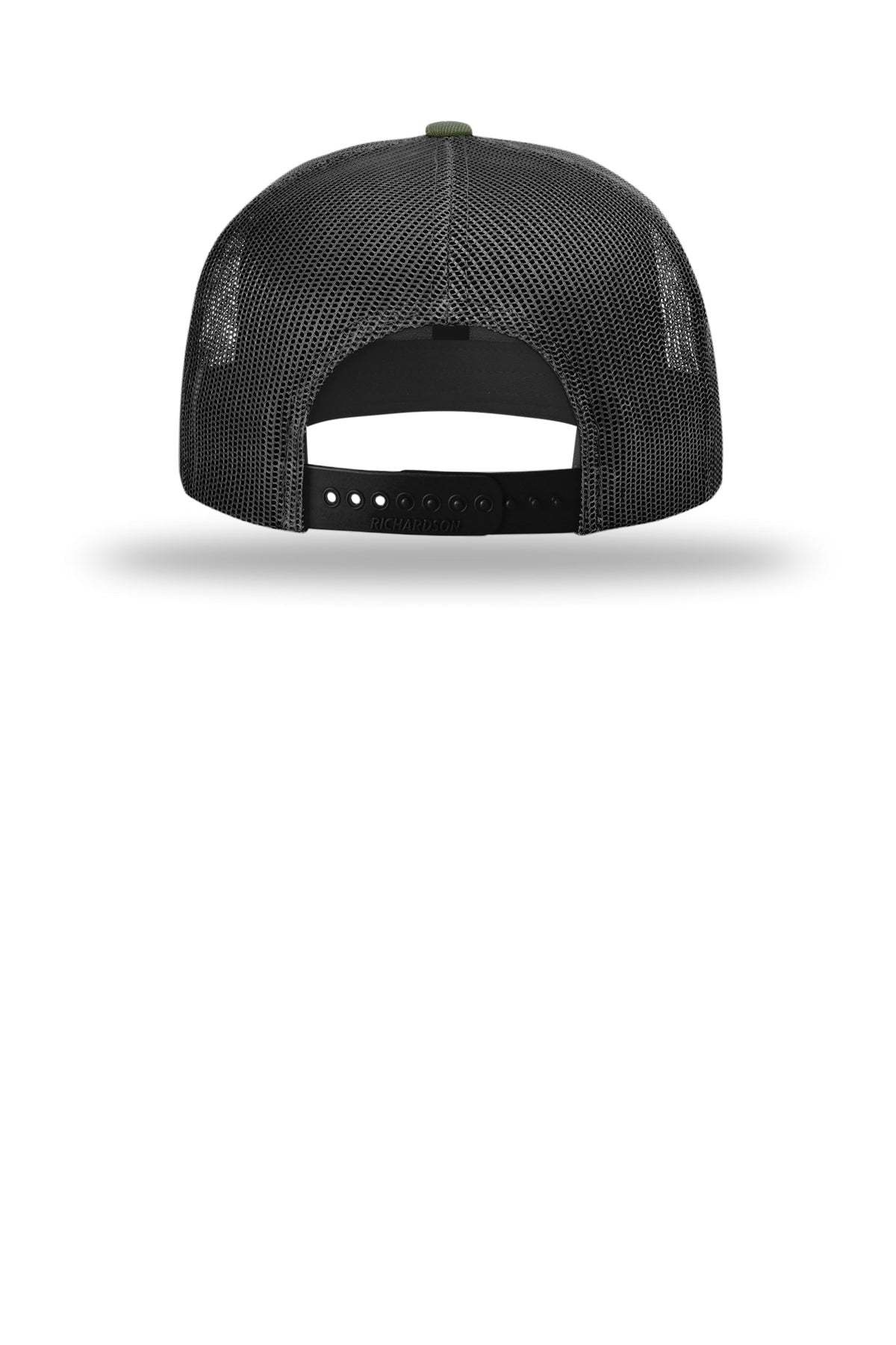 Richardson Acrylic-Wool Blend Flatbill Custom Trucker, Loden/ Black [Benjamin and Company]