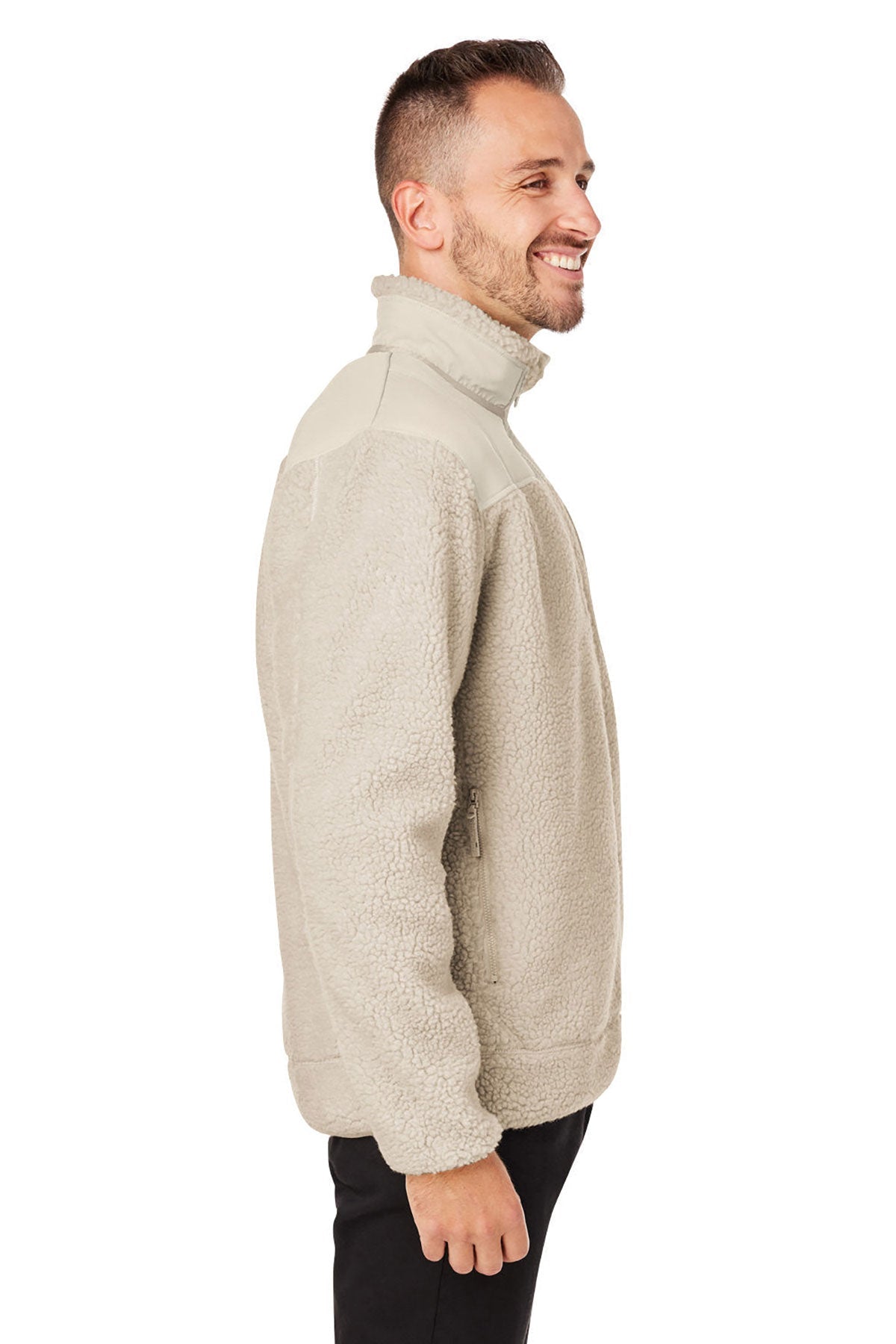 Custom Spyder Unisex Venture Sherpa Jackets, Natural