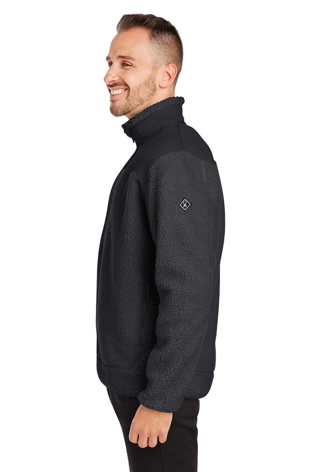 Custom Spyder Unisex Venture Sherpa Jackets, Black
