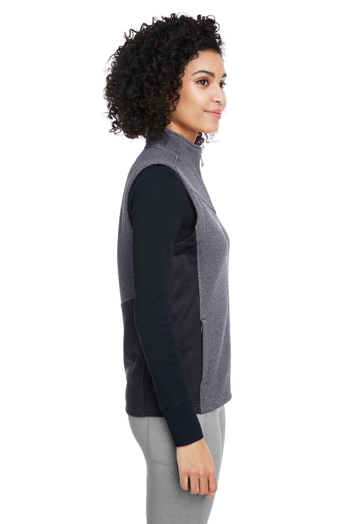 Spyder Ladies' Pursuit Commuter Custom Vests, Frontr Hthr Blk