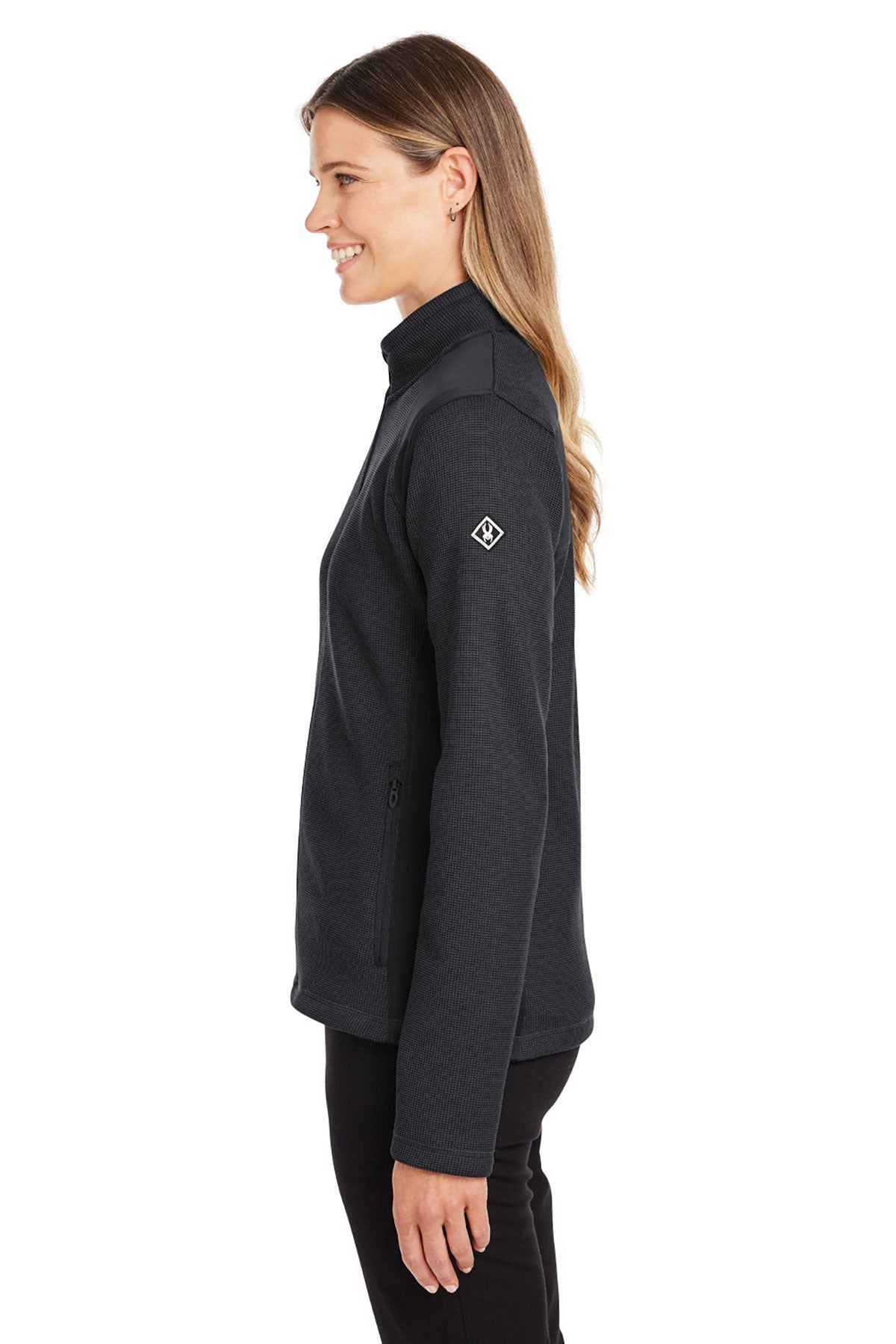 Custom Spyder Ladies' Constant Canyon Sweaters, Black