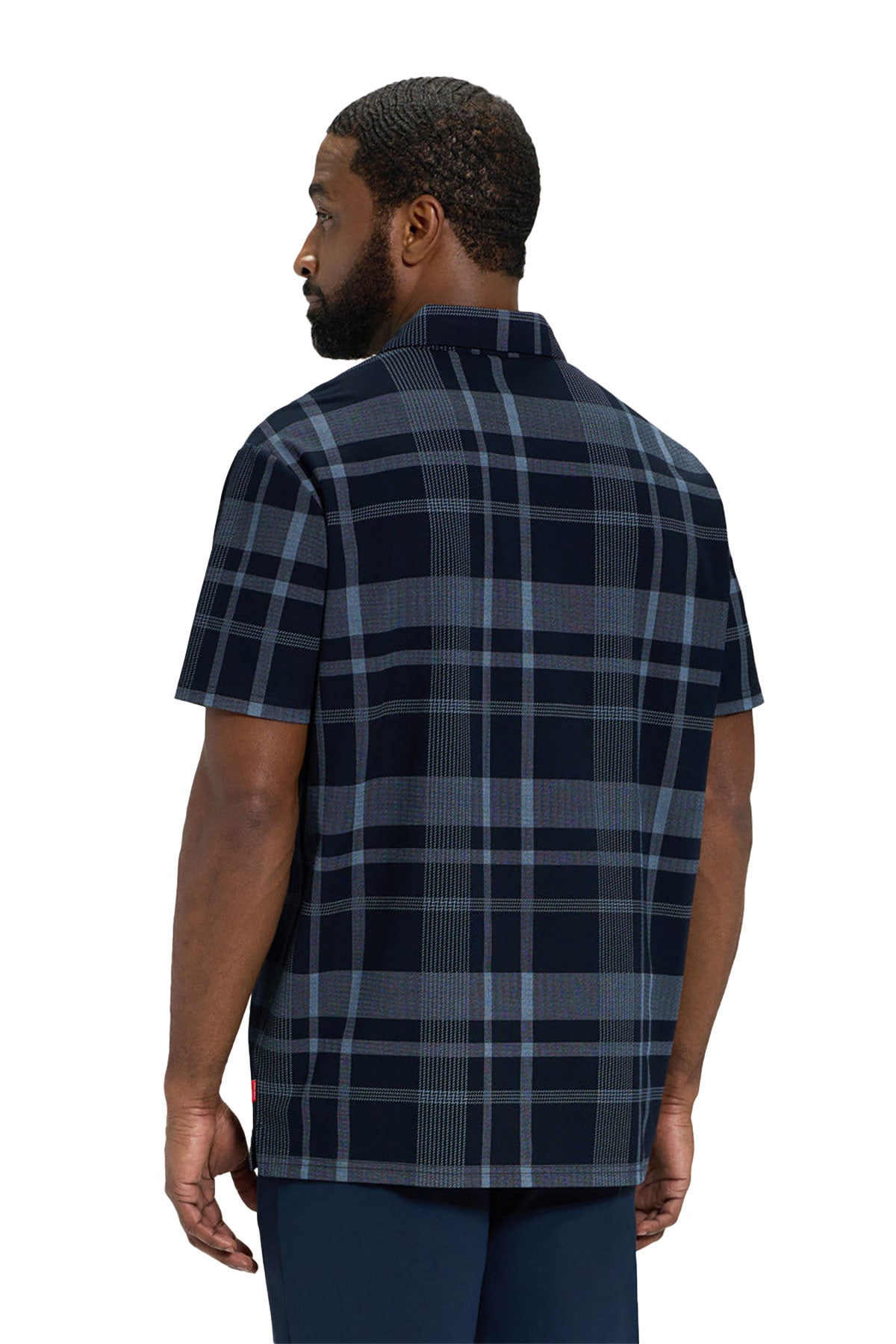 Ghost Golf Spectator Plaid Custom Polos, Navy [Versalift]