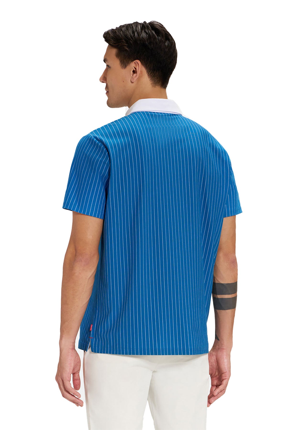Ghost Golf Spectator Stripe Custom Polos, Royal Blue [Gershman Mortgage]