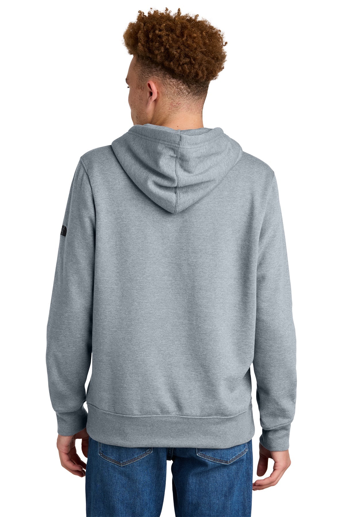 The North Face Sleeve Logo Pullover Custom Hoodies, Light Grey Heather
