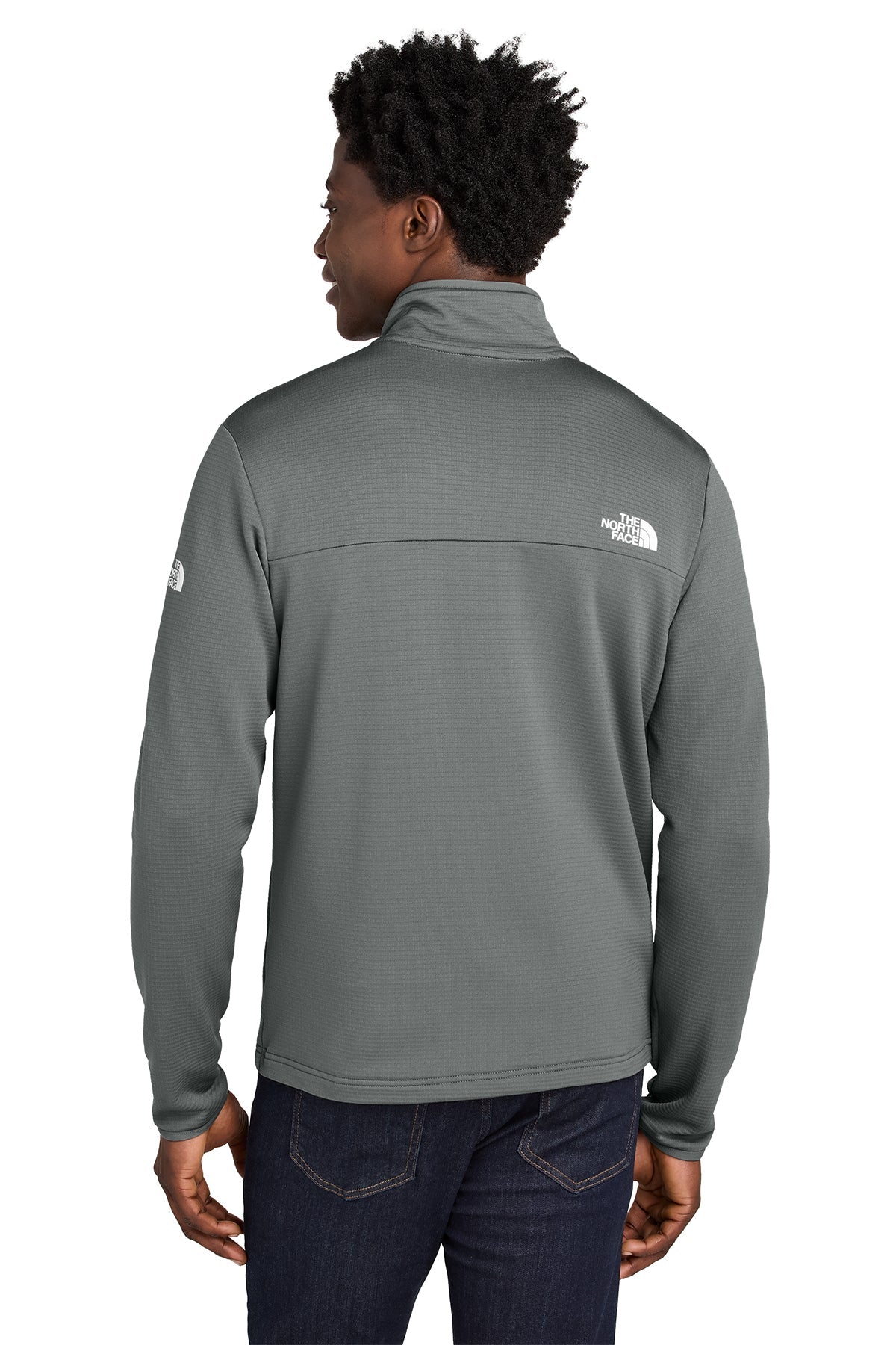 The North Face Aim Full-Zip Fleece Custom Jackets, Smoked Pearl Grey