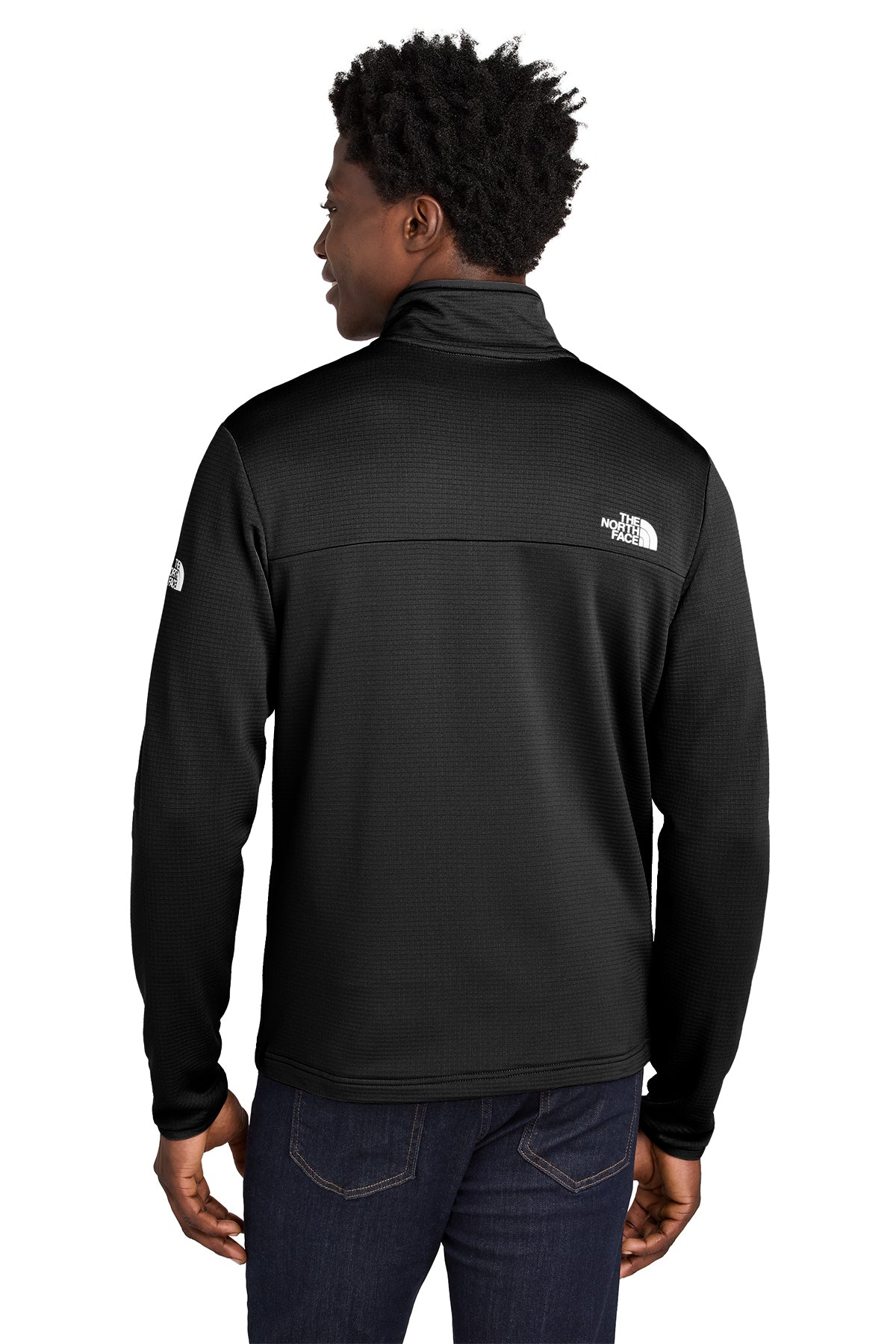 The North Face Aim Full-Zip Fleece Custom Jackets, TNF Black