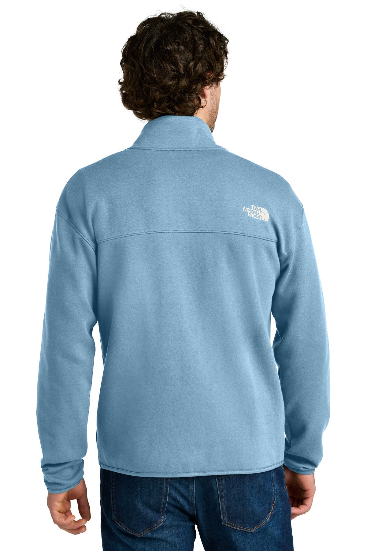 The North Face Double-Knit 1/2-Zip Custom Fleece, Steel Blue