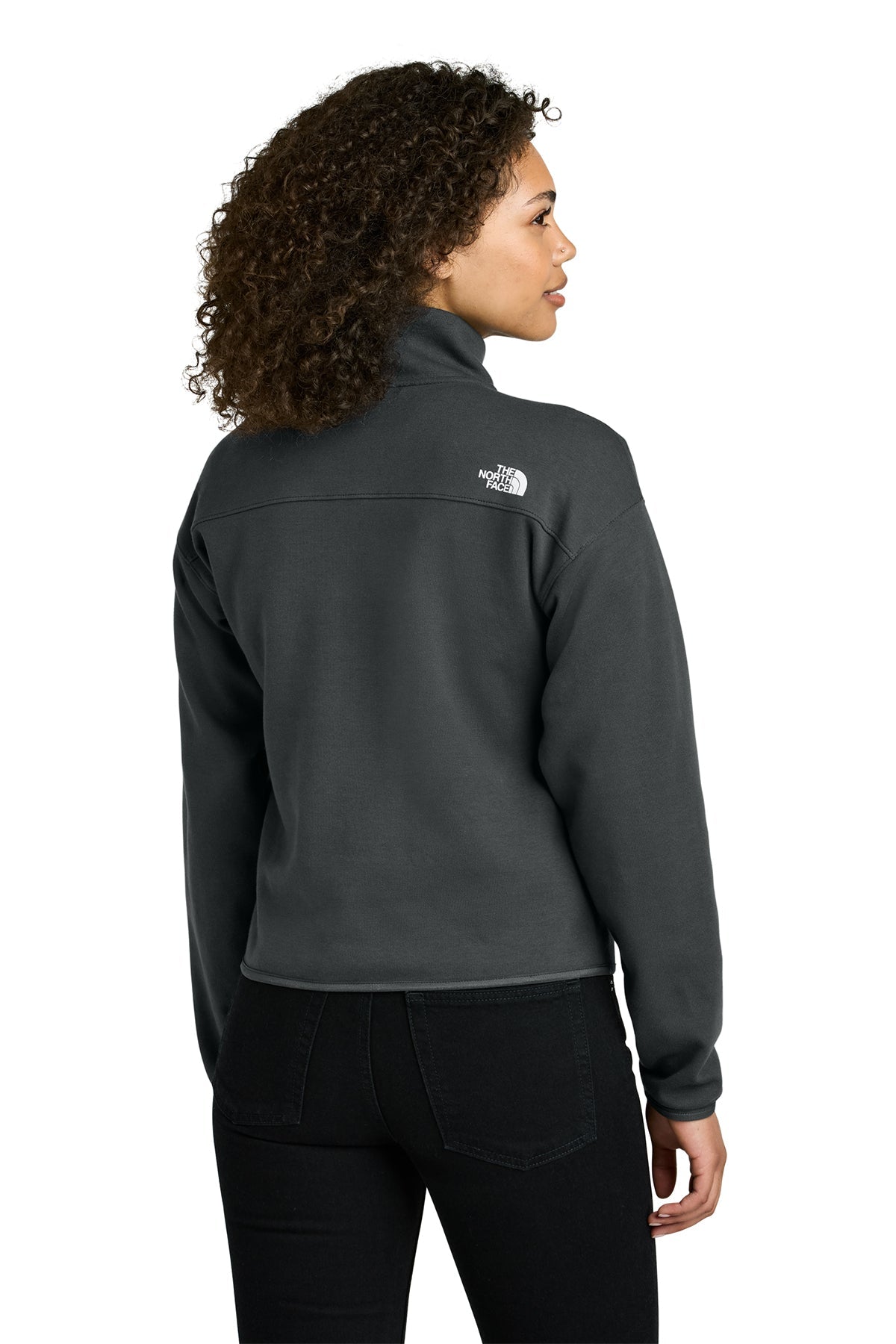 The North Face Womens Double-Knit 1/2-Zip Custom Fleece, Asphalt Grey