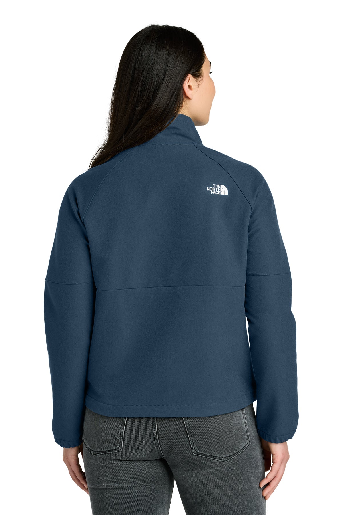 The North Face Womens Barr Lake Soft Shell Custom Jackets, Shady Blue Dark Heather