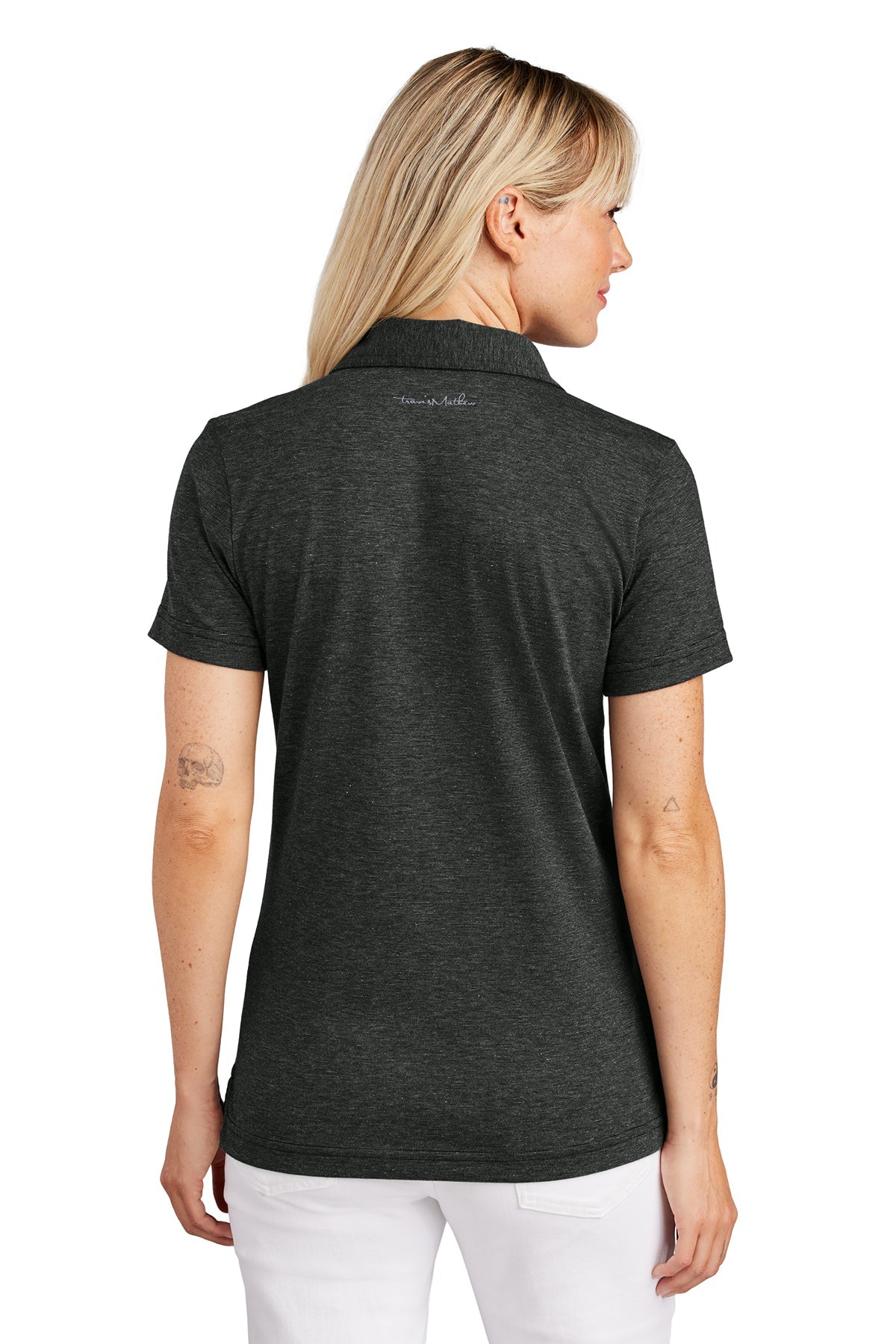 TravisMathew Ladies Sunnyvale Customized Polos, Black Heather