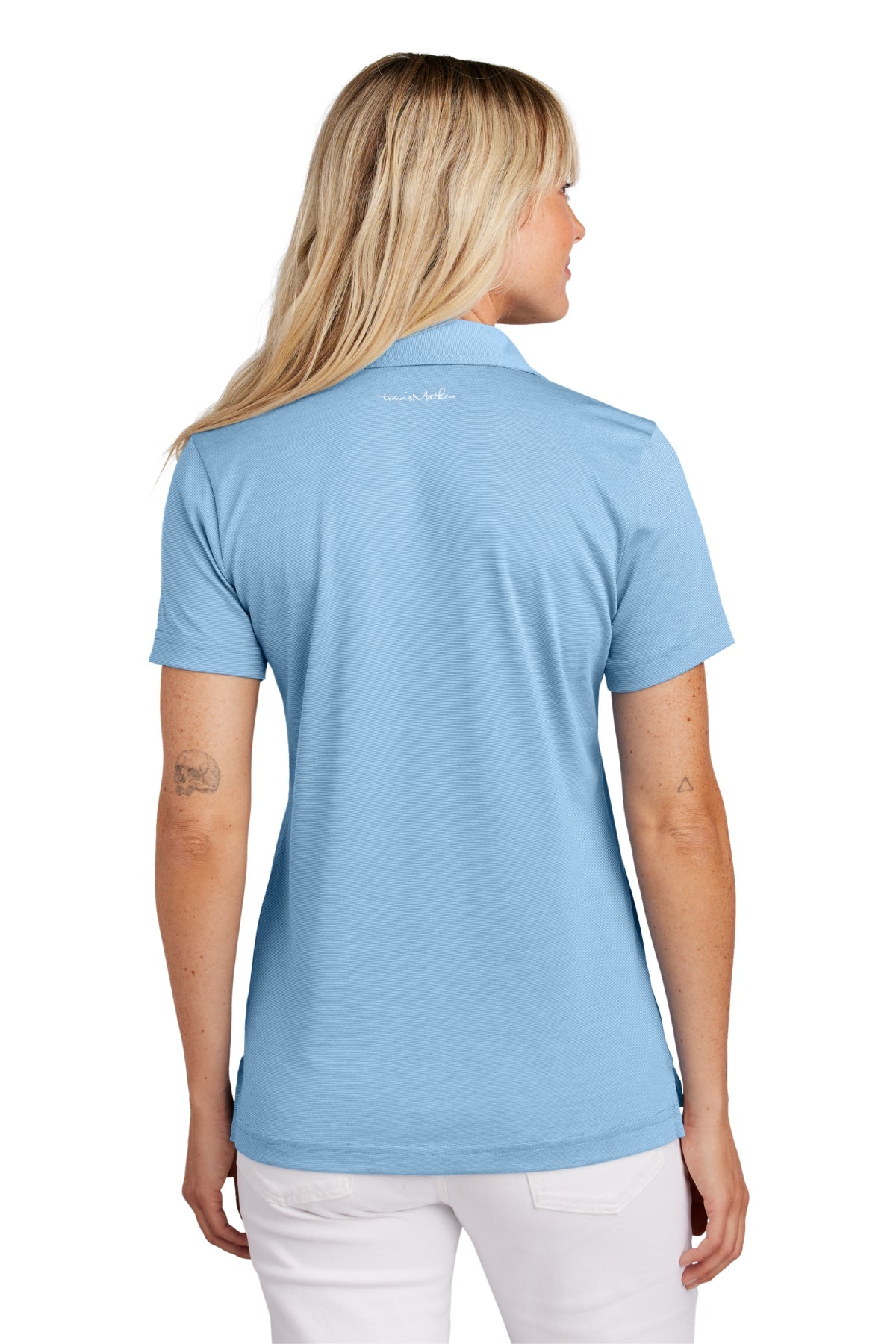 TravisMathew Ladies Sunnyvale Customized Polos, Strong Blue Heather