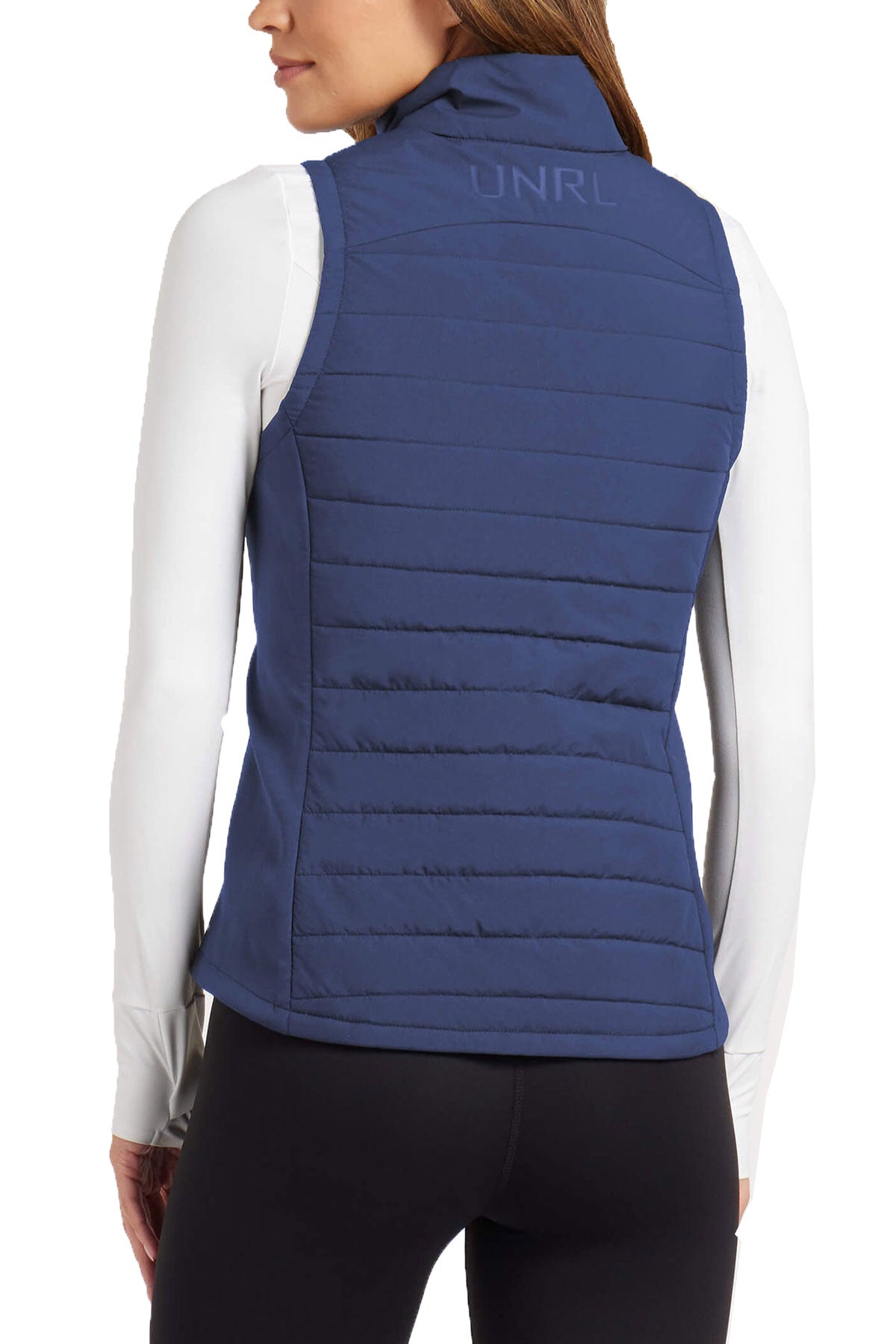 UNRL Womens Vancouver Quilted Custom Vests, Harbor Blue [Fire Solutions]