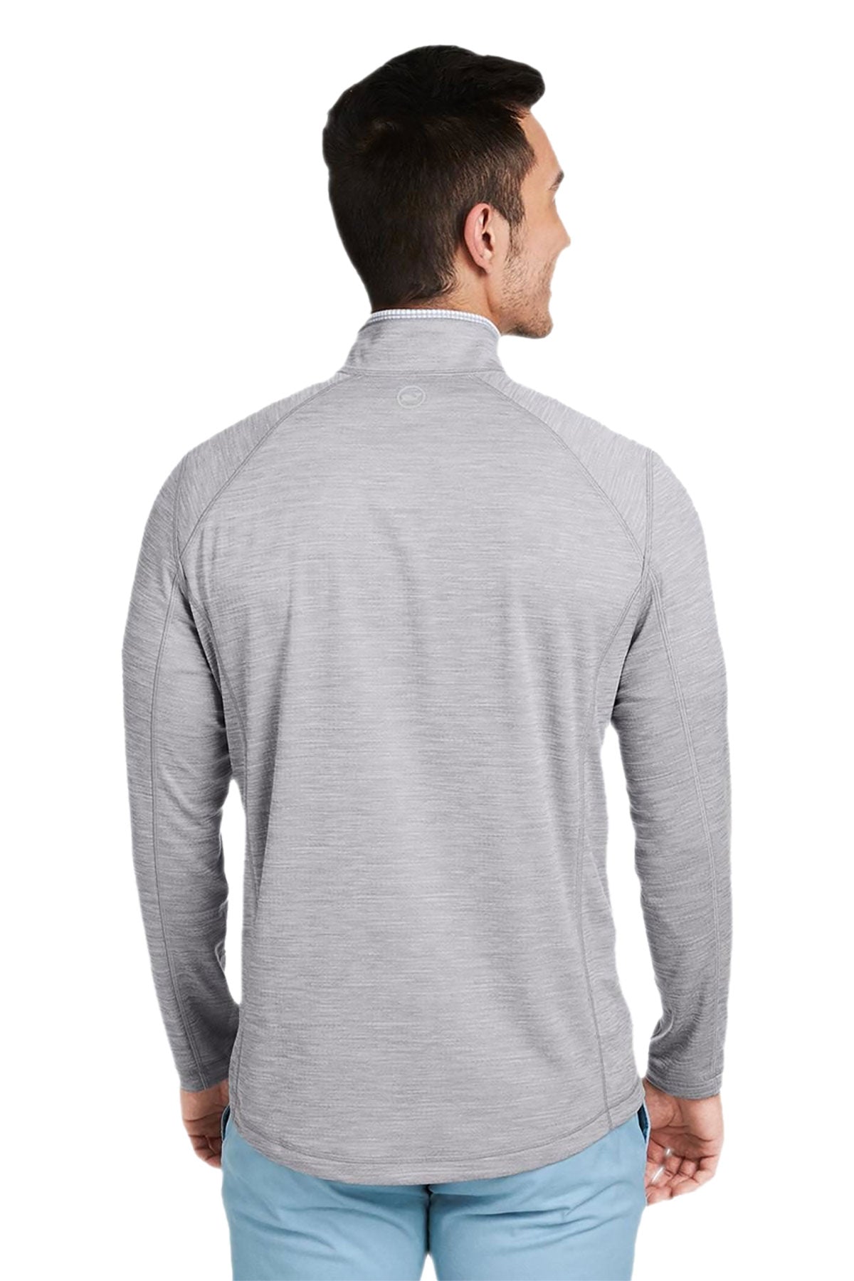 Vineyard Vines Custom Mens Sankaty Quarter-Zips, Grey Heather